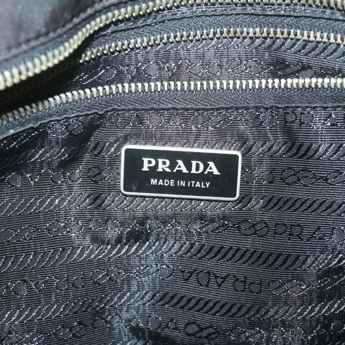 PRADA Tote Bag Nylon Black Auth 65999