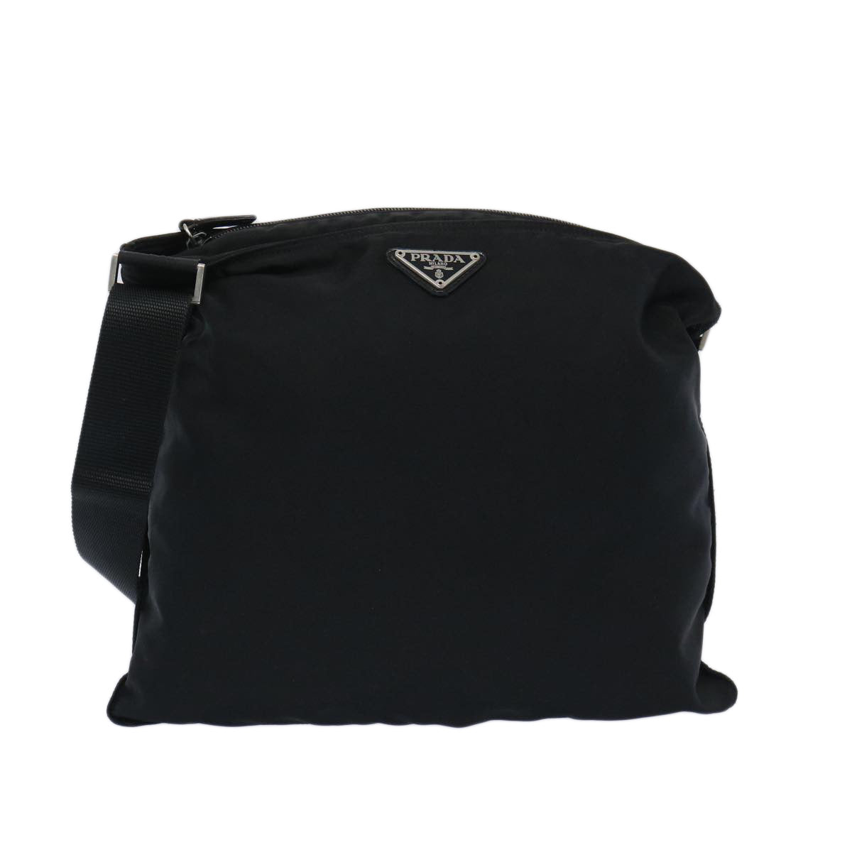 PRADA Shoulder Bag Nylon Black Auth 66003