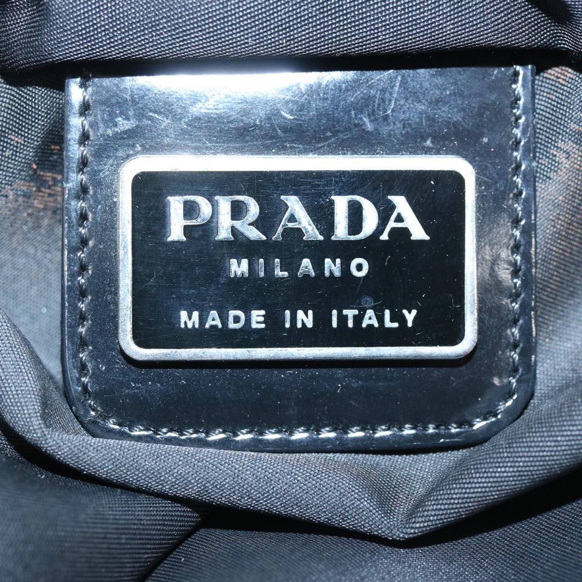 PRADA Shoulder Bag Nylon Black Auth 66003