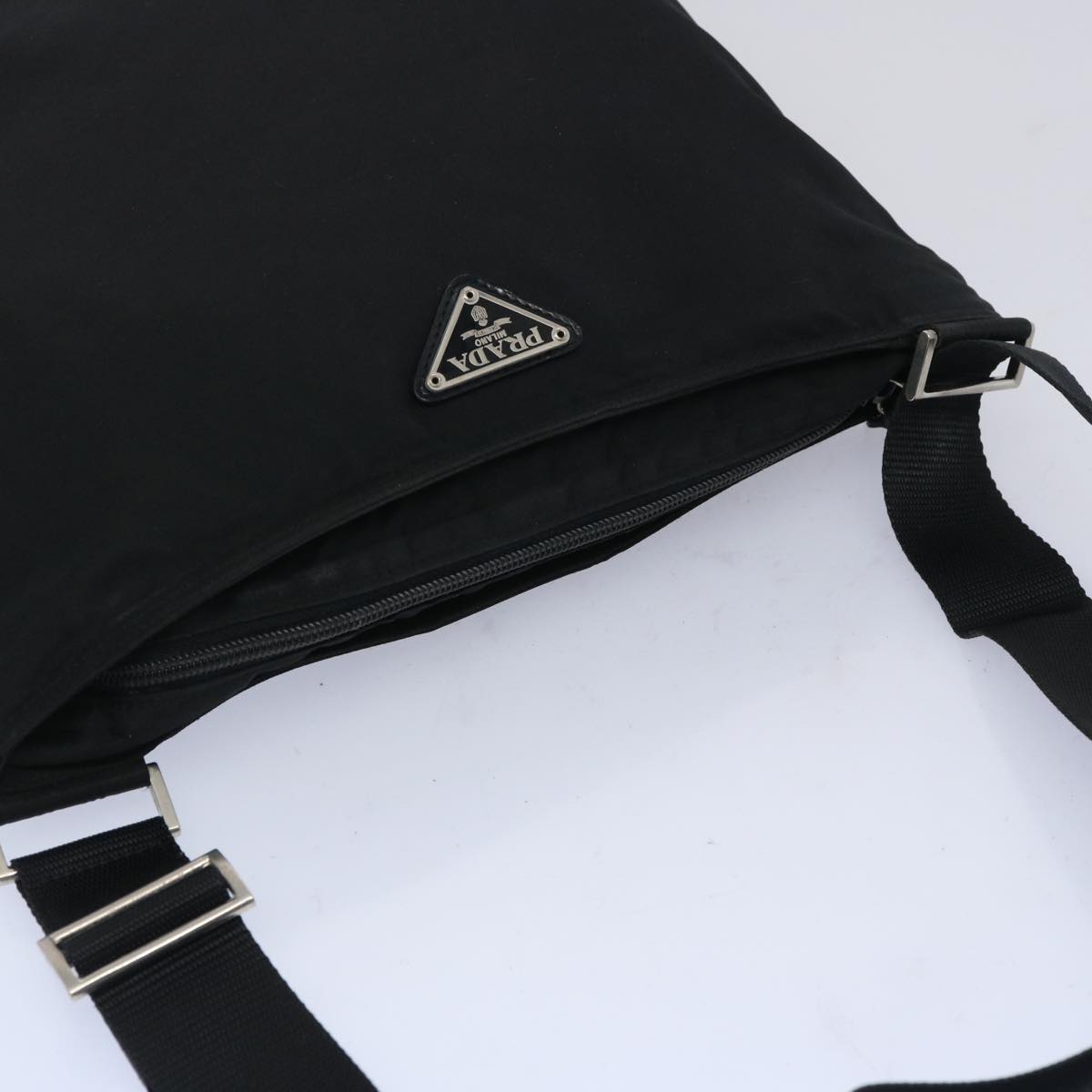 PRADA Shoulder Bag Nylon Black Auth 66003