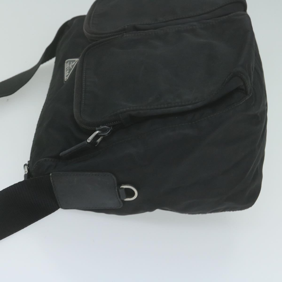 PRADA Shoulder Bag Nylon Black Auth 66006