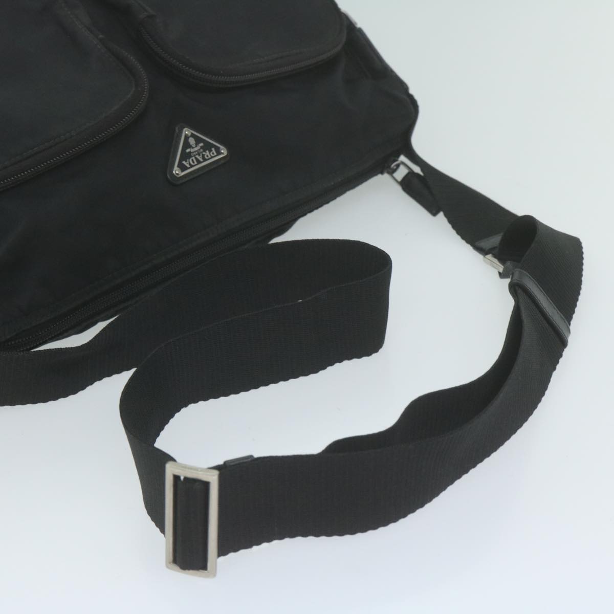 PRADA Shoulder Bag Nylon Black Auth 66006