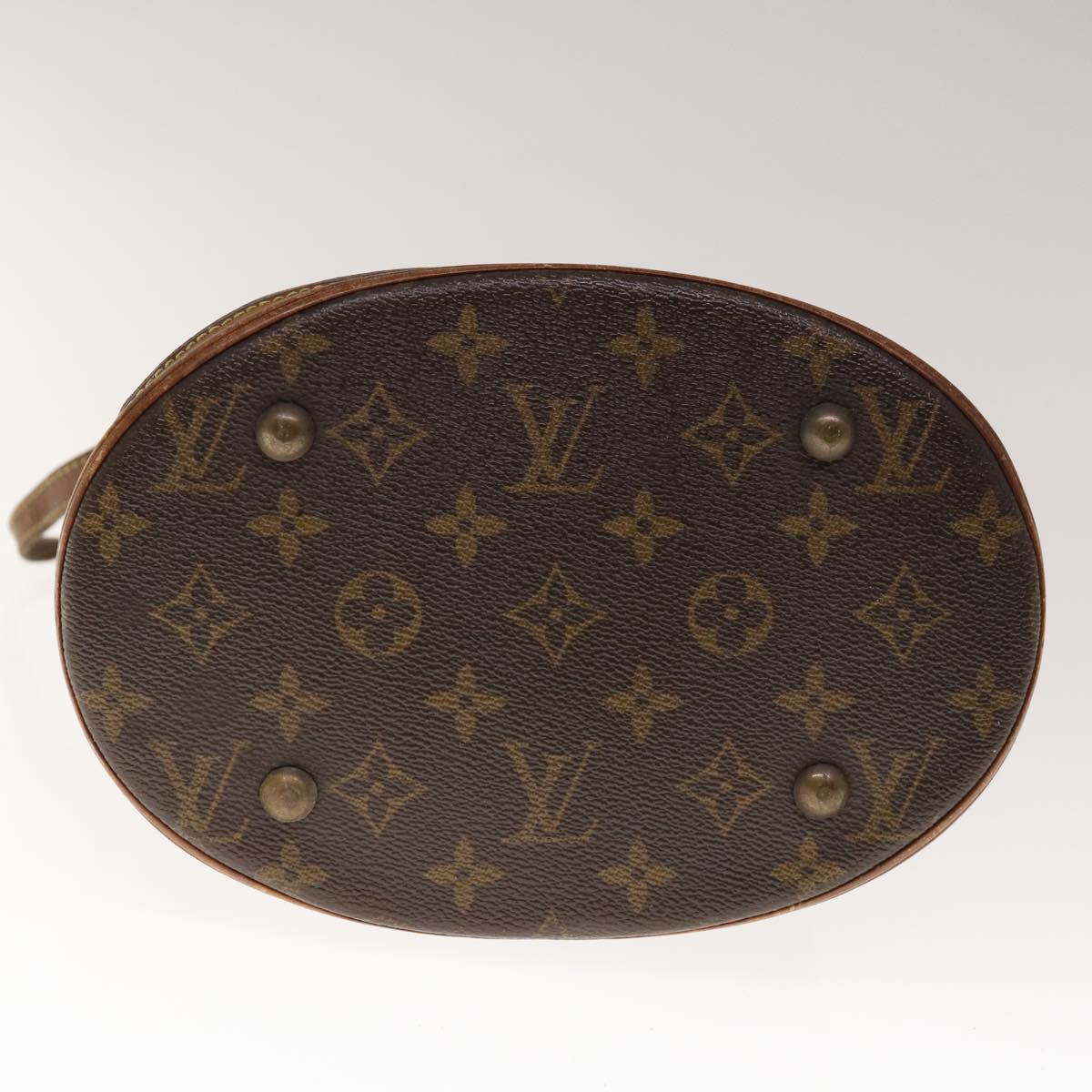 LOUIS VUITTON Monogram Bucket PM Shoulder Bag M42238 LV Auth 66027