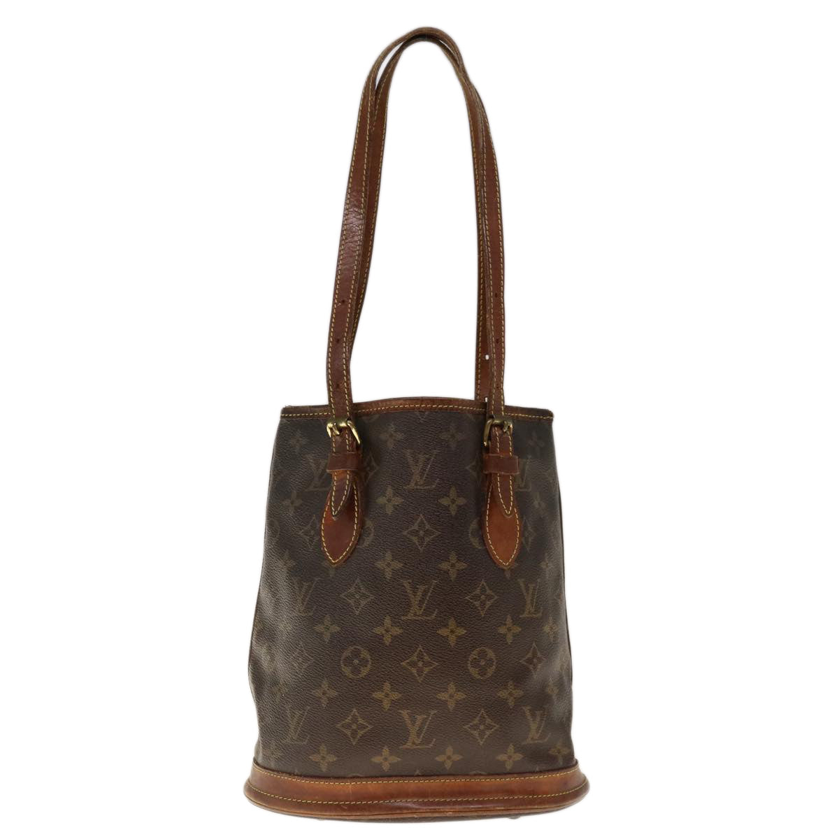 LOUIS VUITTON Monogram Bucket PM Shoulder Bag M42238 LV Auth 66027