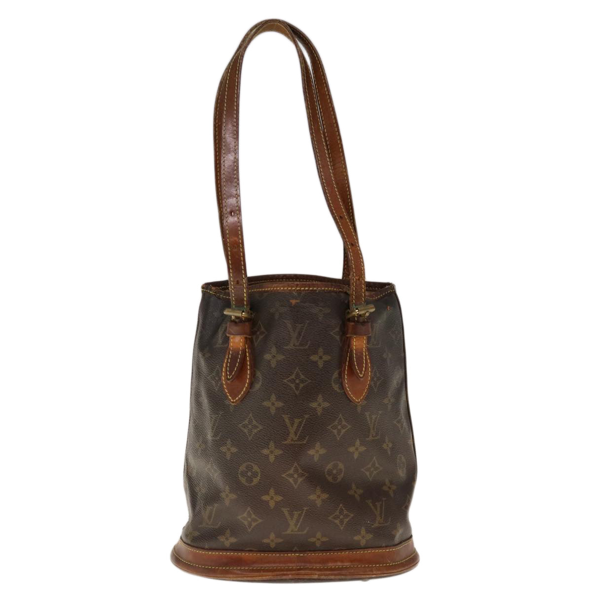 LOUIS VUITTON Monogram Bucket PM Shoulder Bag M42238 LV Auth 66027