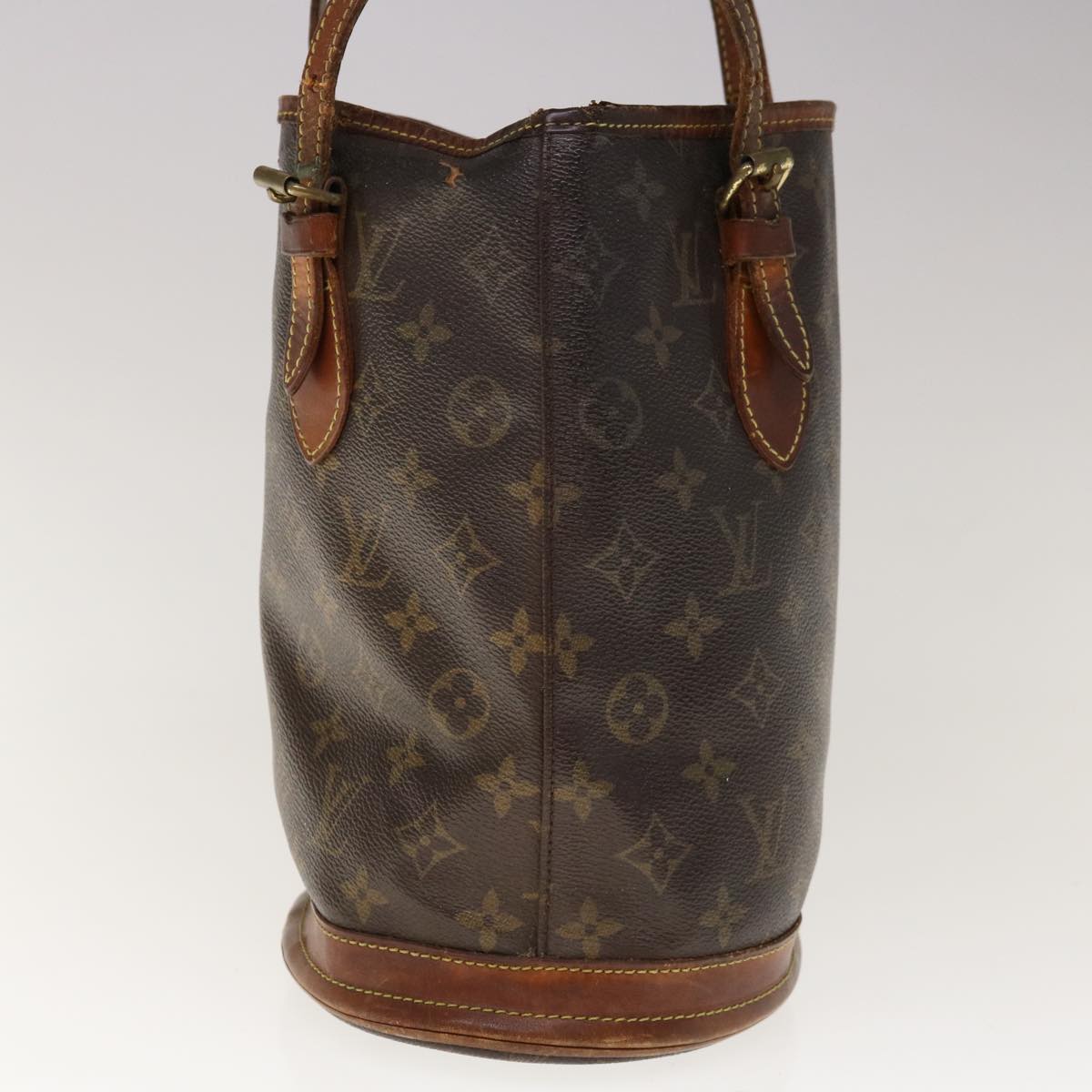 LOUIS VUITTON Monogram Bucket PM Shoulder Bag M42238 LV Auth 66027