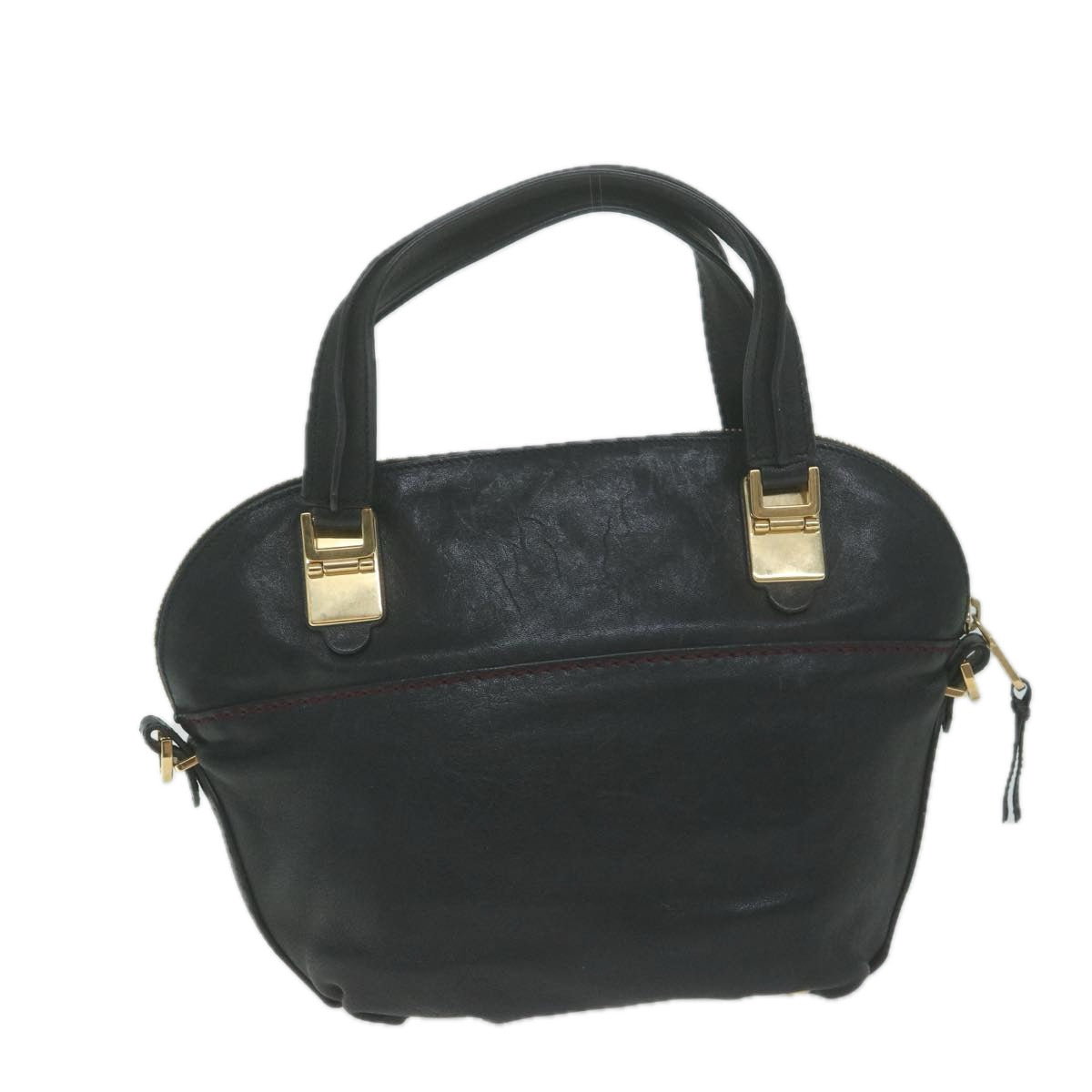 Chloe Hand Bag Leather Black Auth 66030 - 0