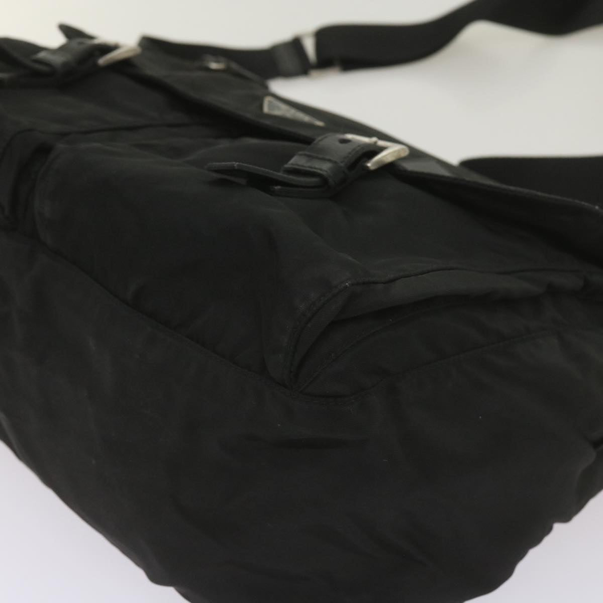 PRADA Shoulder Bag Nylon Black Auth 66034