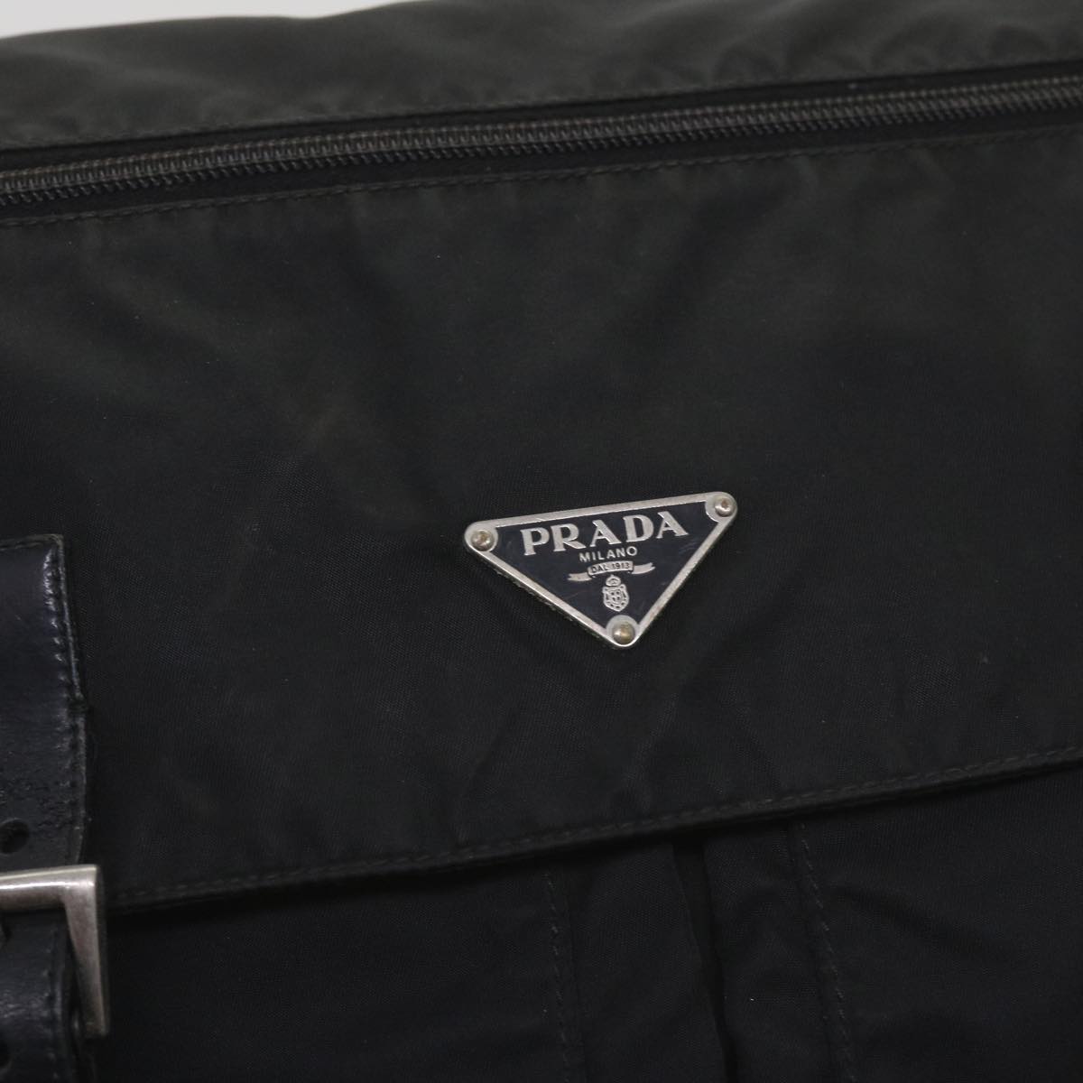 PRADA Shoulder Bag Nylon Black Auth 66034