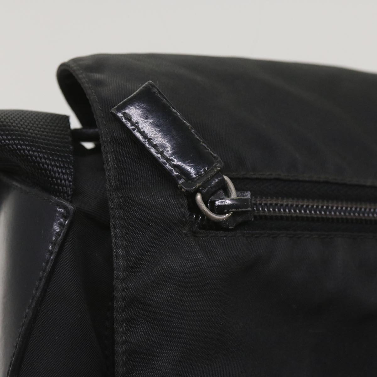 PRADA Shoulder Bag Nylon Black Auth 66034