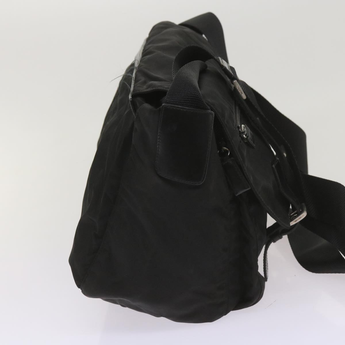 PRADA Shoulder Bag Nylon Black Auth 66034