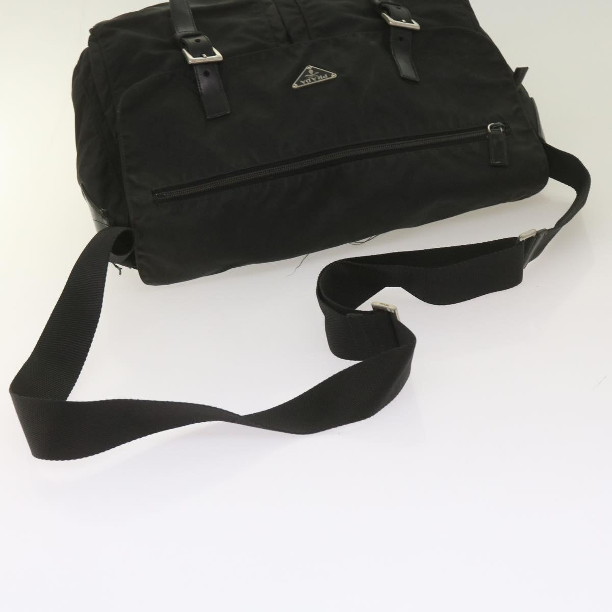 PRADA Shoulder Bag Nylon Black Auth 66034