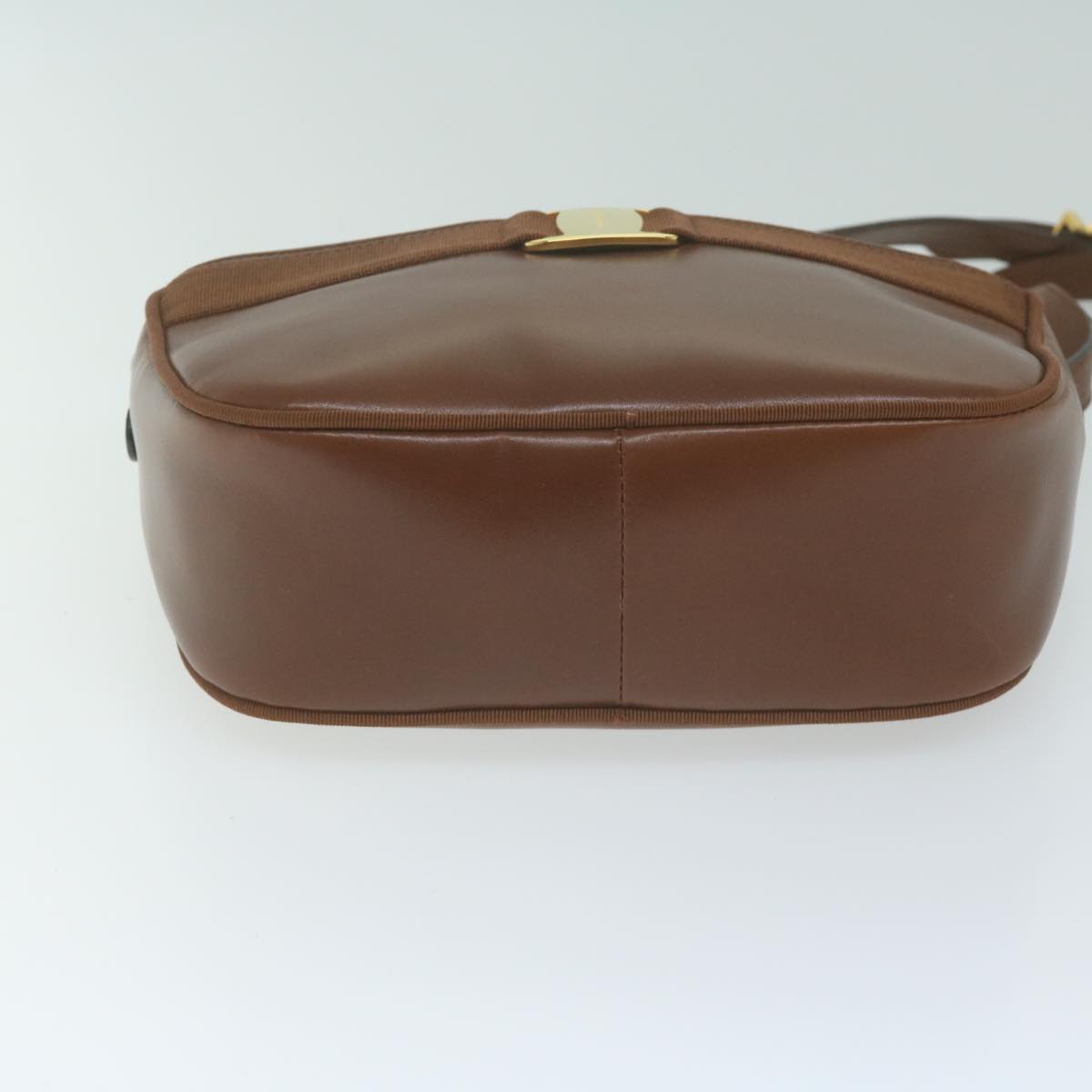 Salvatore Ferragamo Shoulder Bag Leather Brown Auth 66051
