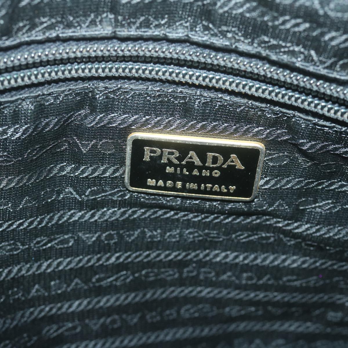 PRADA Quilted Chain Shoulder Bag Nylon Black Auth 66057