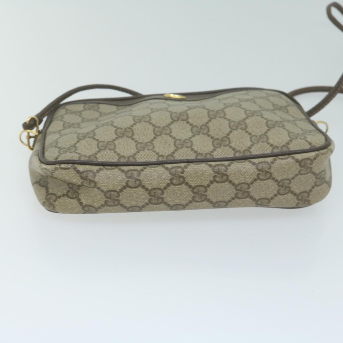 GUCCI GG Supreme Shoulder Bag PVC Beige 97 02 068 Auth 66060