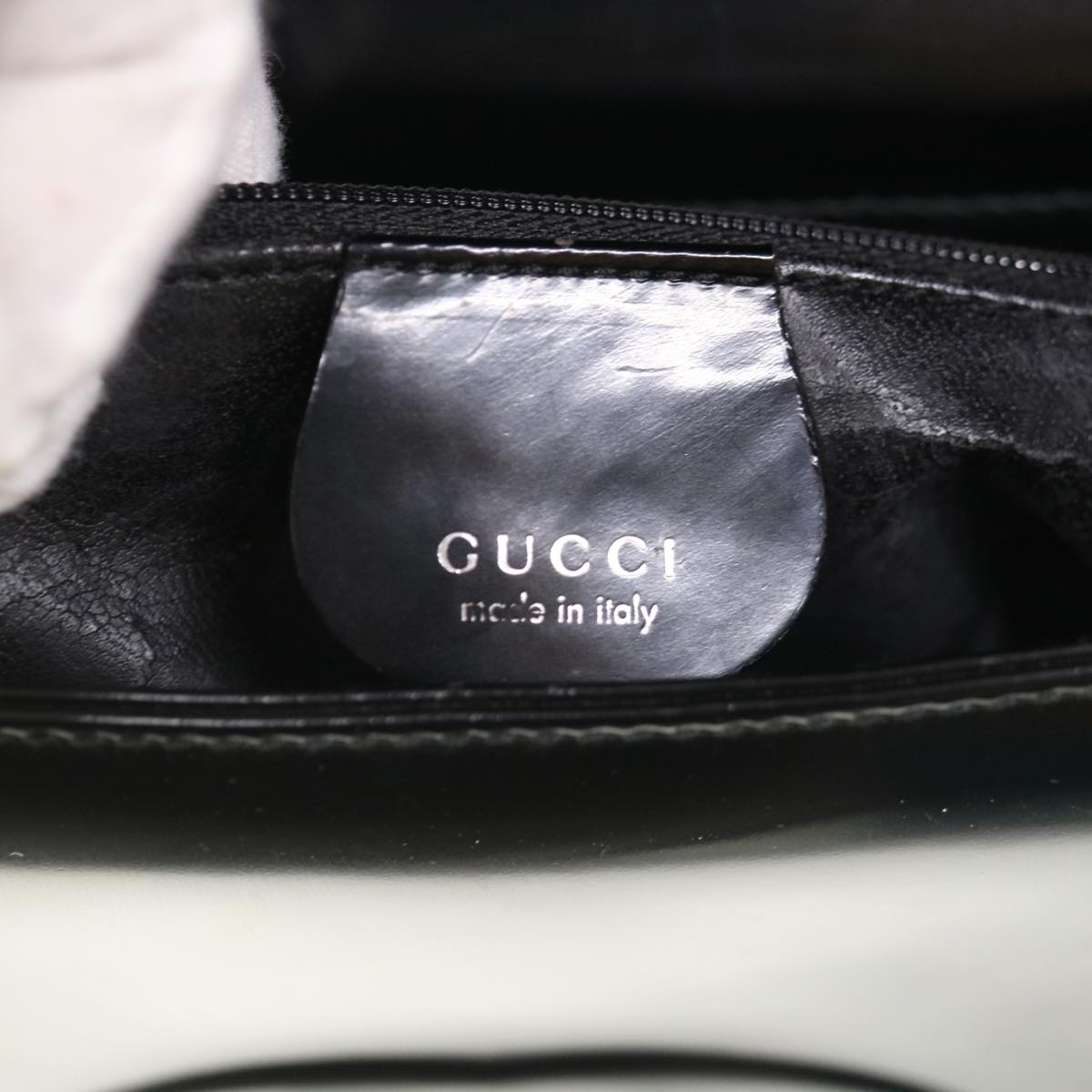 GUCCI Shoulder Bag Leather Black 000 1046 Auth 66061