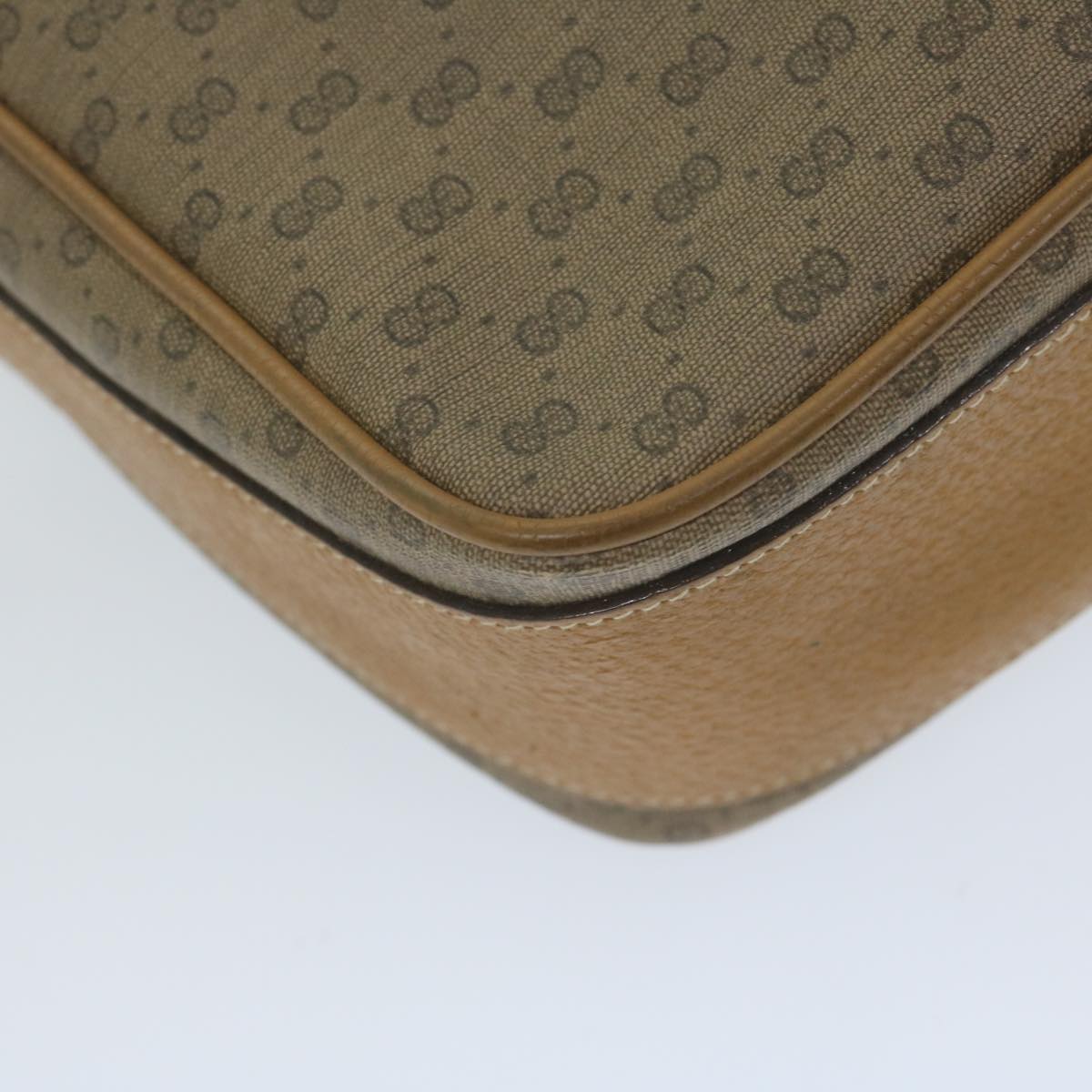 GUCCI Micro GG Supreme Shoulder Bag PVC Beige 001 904 0848 Auth 66070