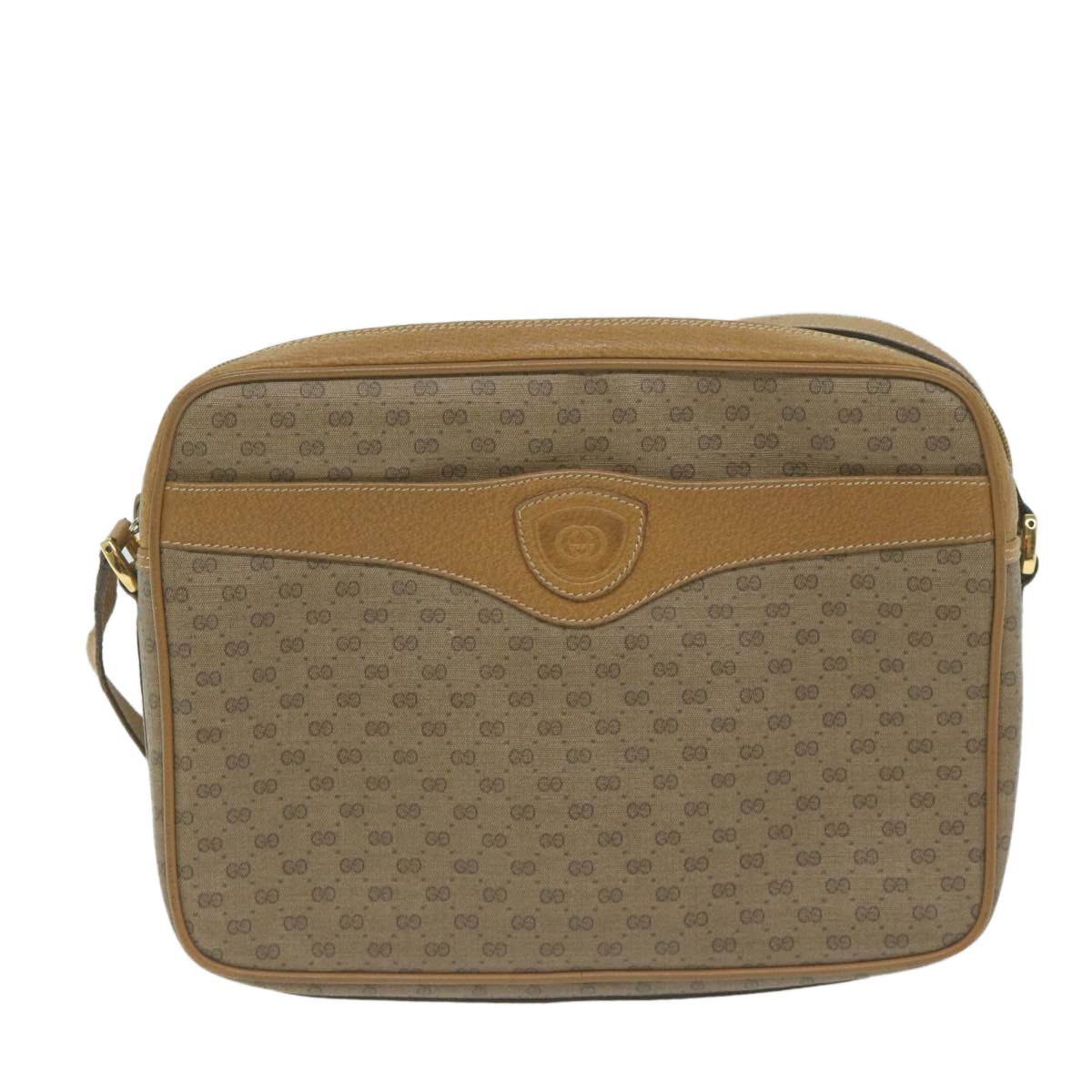 GUCCI Micro GG Supreme Shoulder Bag PVC Beige 001 904 0848 Auth 66070