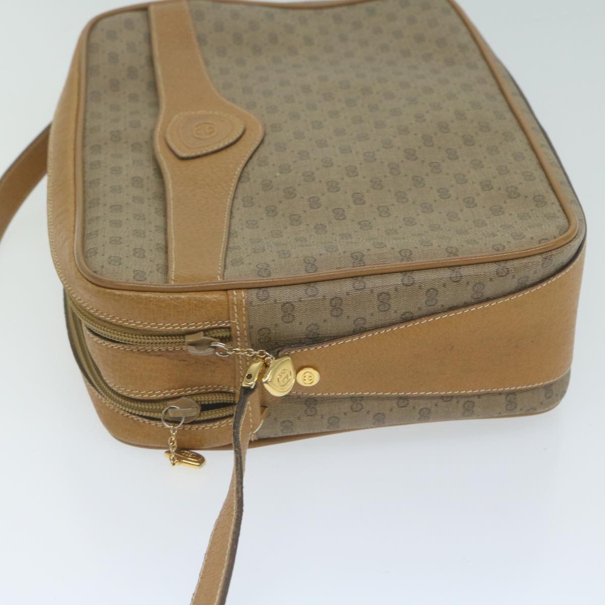 GUCCI Micro GG Supreme Shoulder Bag PVC Beige 001 904 0848 Auth 66070