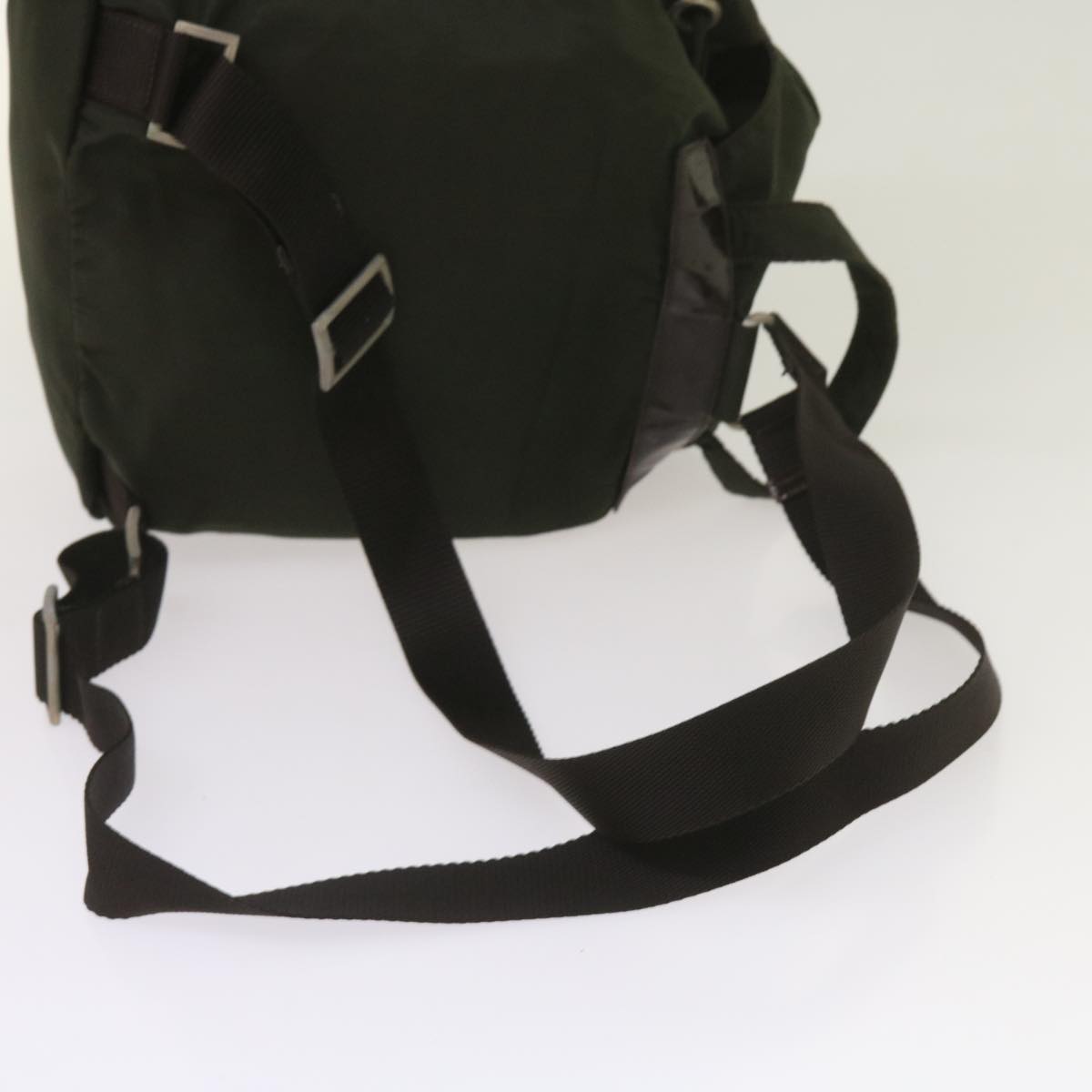 PRADA Backpack Nylon Green Auth 66077