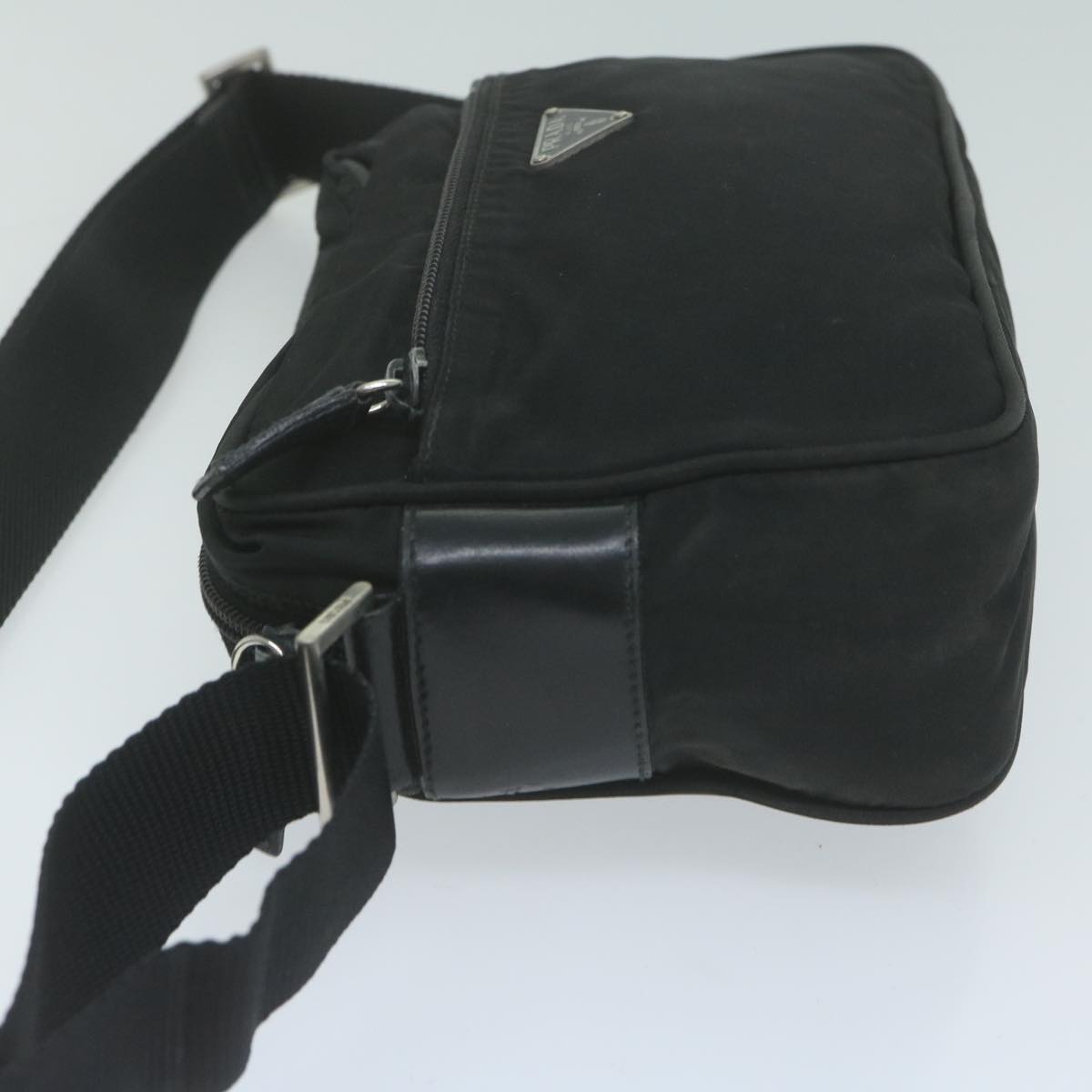 PRADA Shoulder Bag Nylon Black Auth 66085