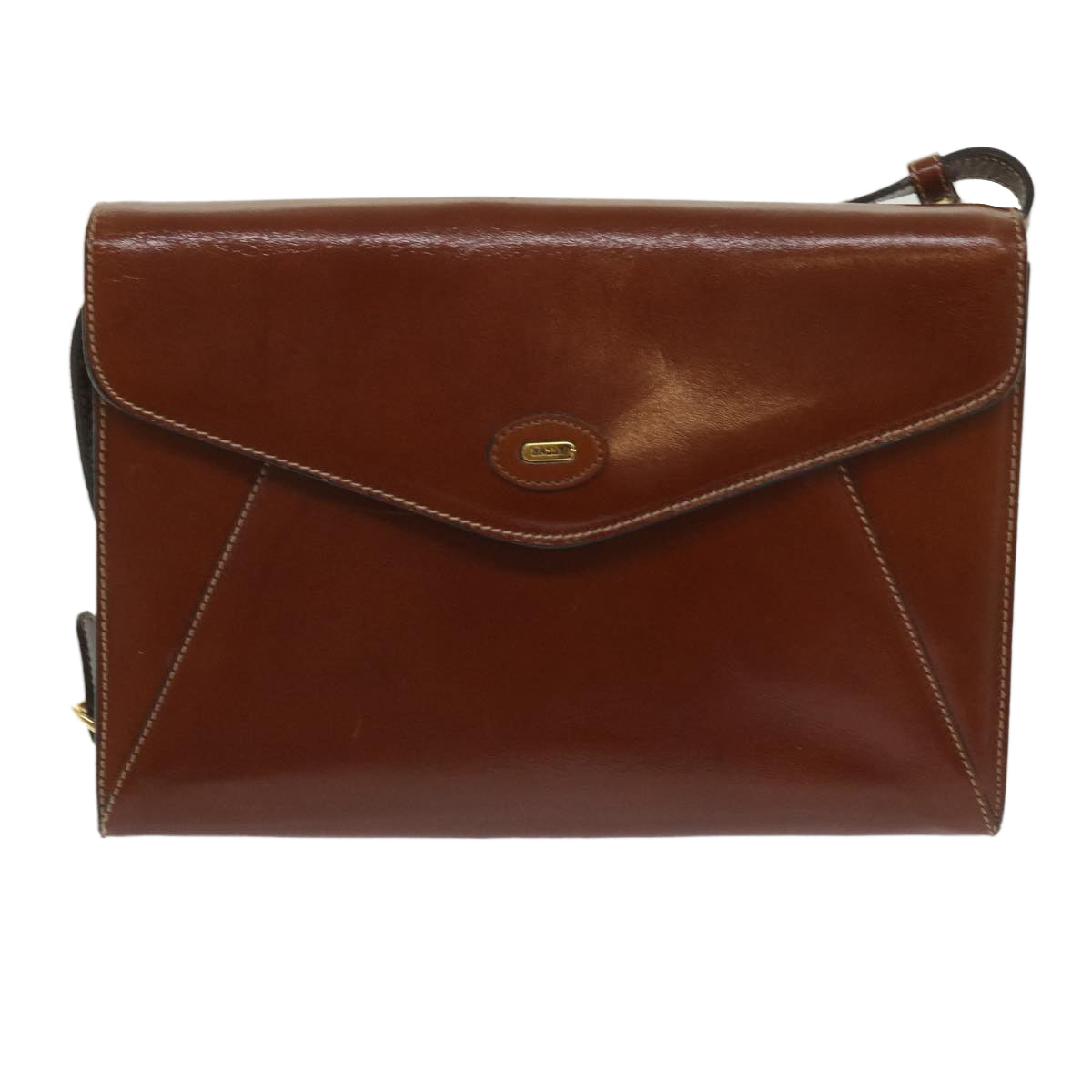 BALLY Shoulder Bag Leather Brown Auth 66086