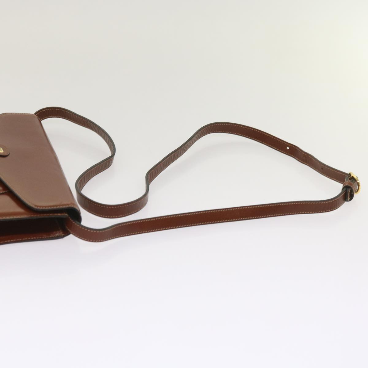 BALLY Shoulder Bag Leather Brown Auth 66086
