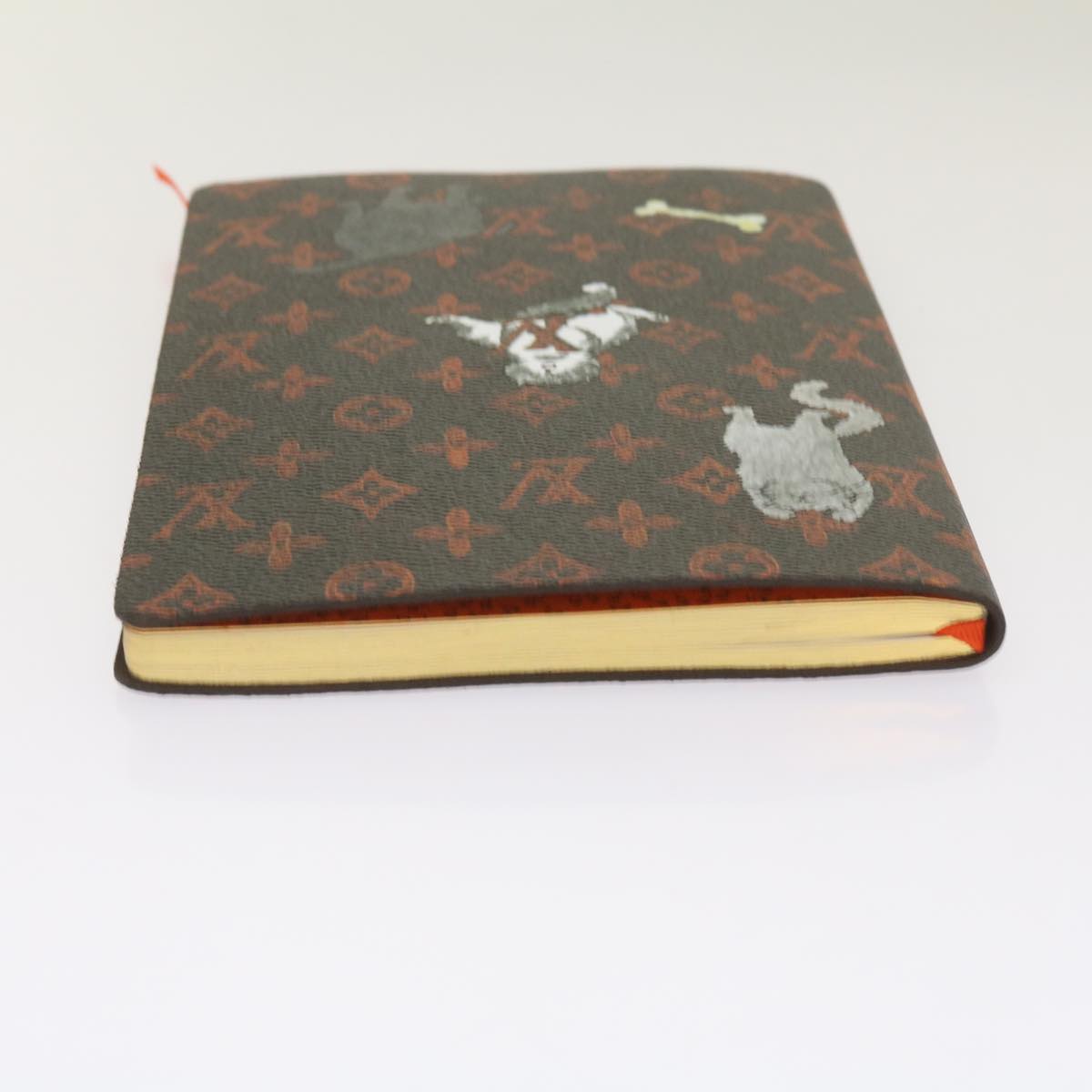 LOUIS VUITTON Catgram Cayenne Clemence Note Cover Orange GI0358 LV Auth 66095A