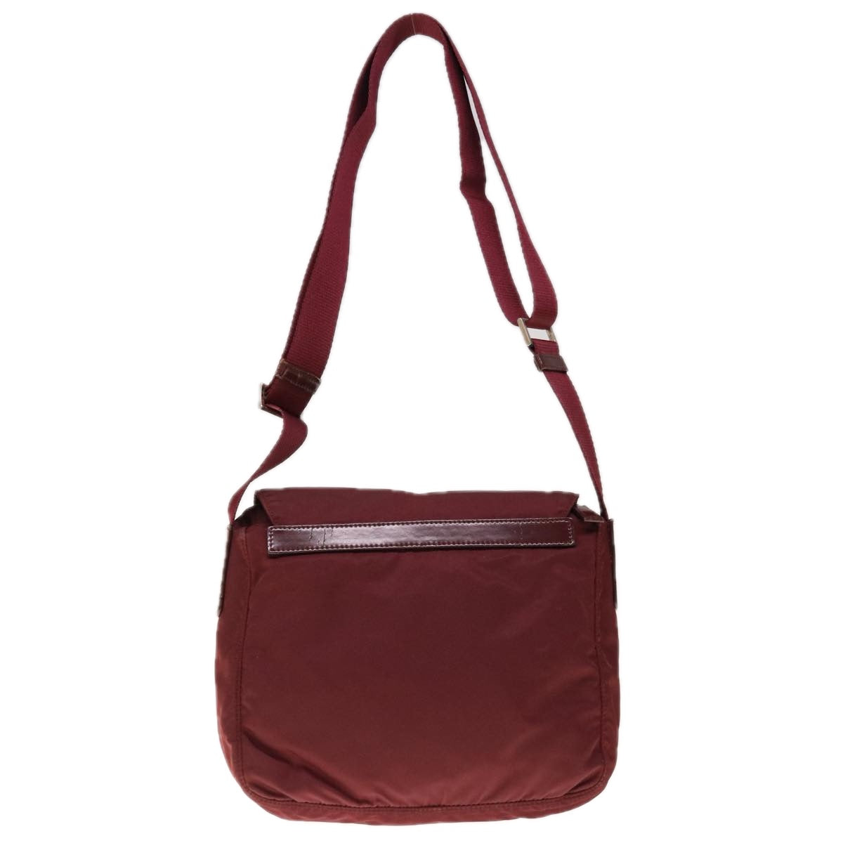 PRADA Shoulder Bag Nylon Red Auth 66124 - 0