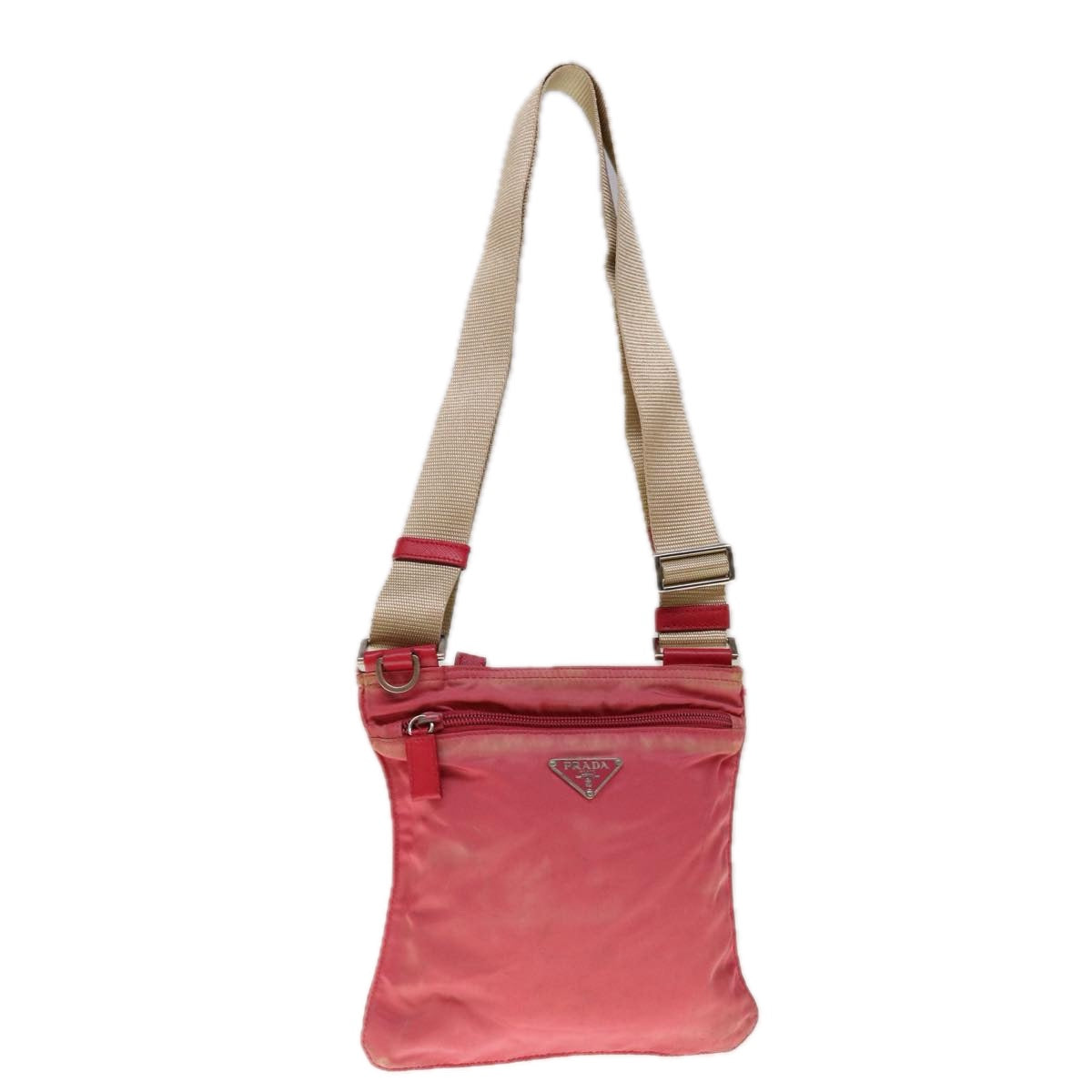 PRADA Shoulder Bag Nylon Pink Auth 66131