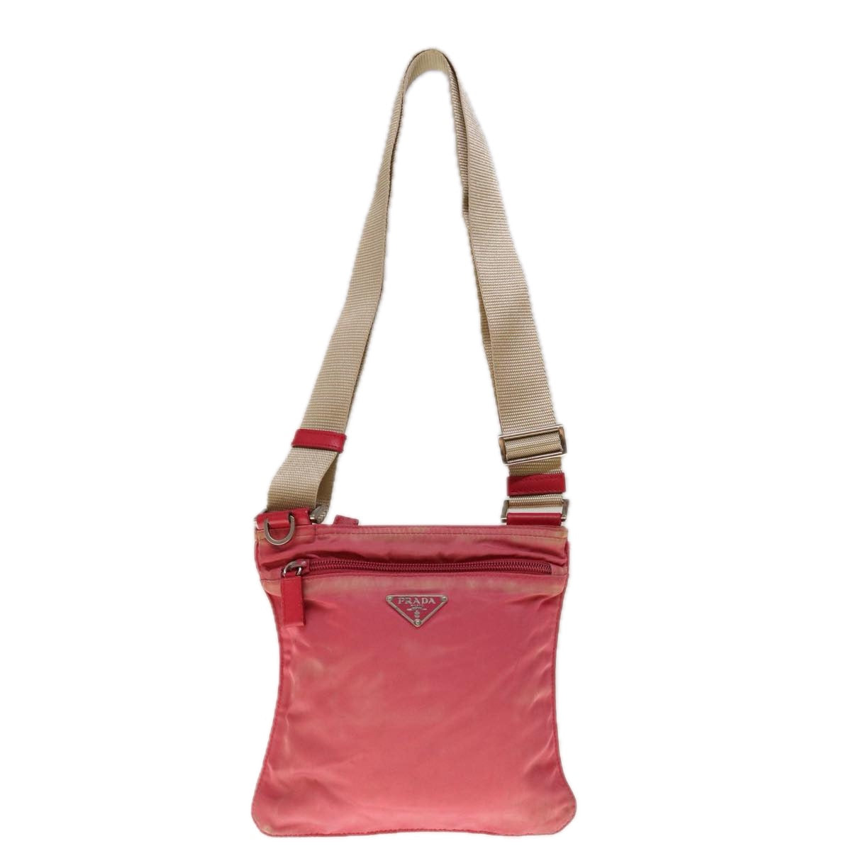 PRADA Shoulder Bag Nylon Pink Auth 66131