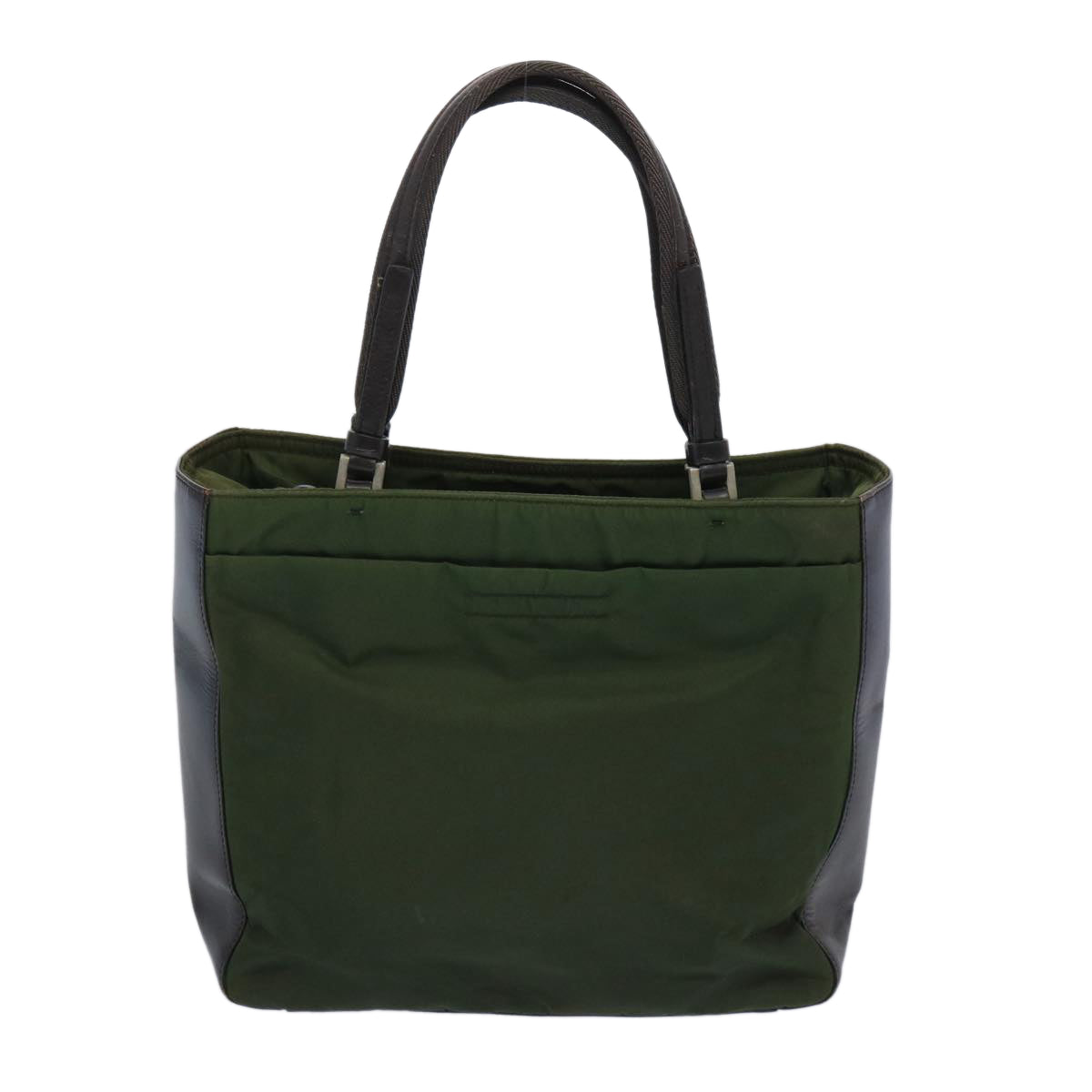 PRADA Hand Bag Nylon Khaki Auth 66132 - 0