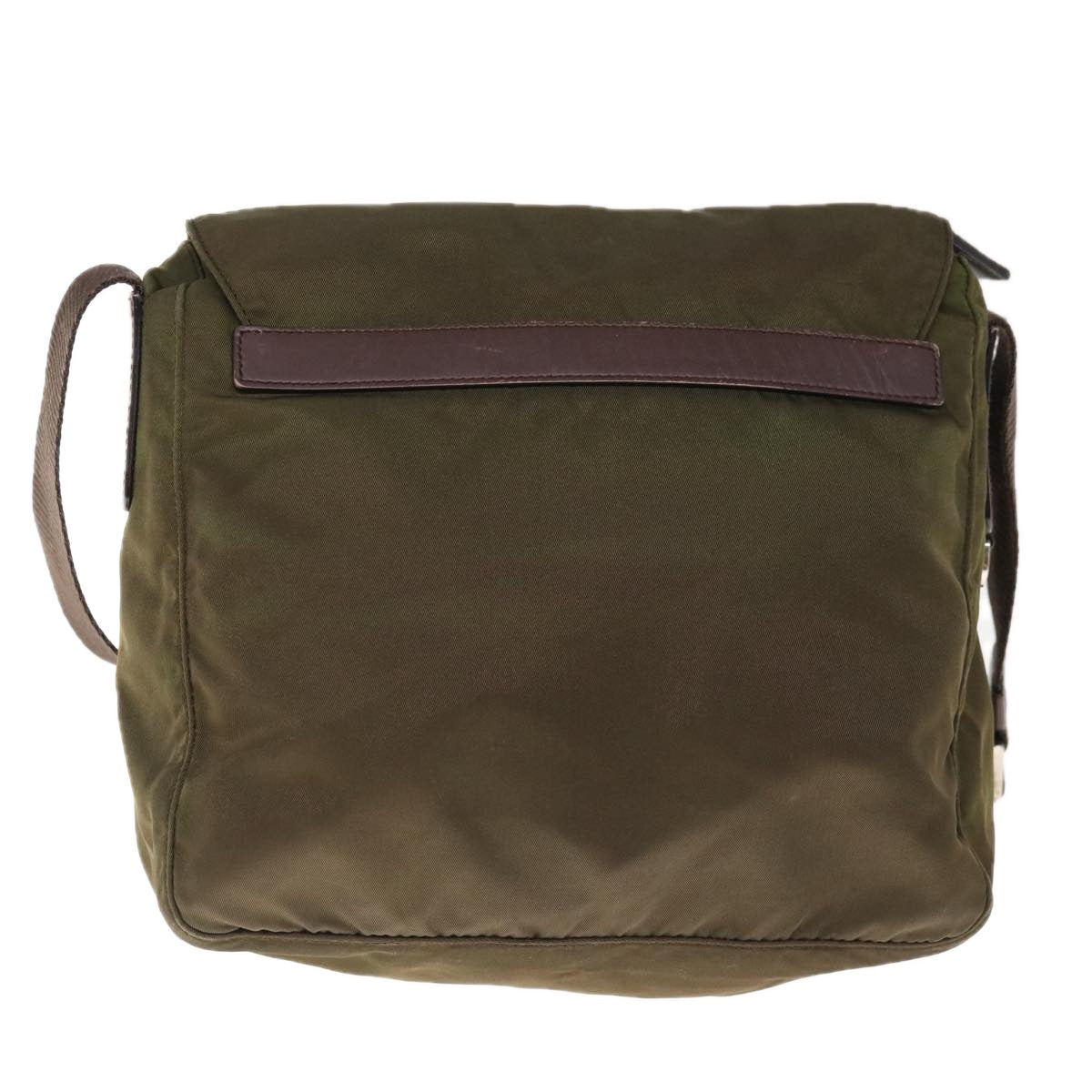 PRADA Shoulder Bag Nylon Khaki Auth 66133 - 0