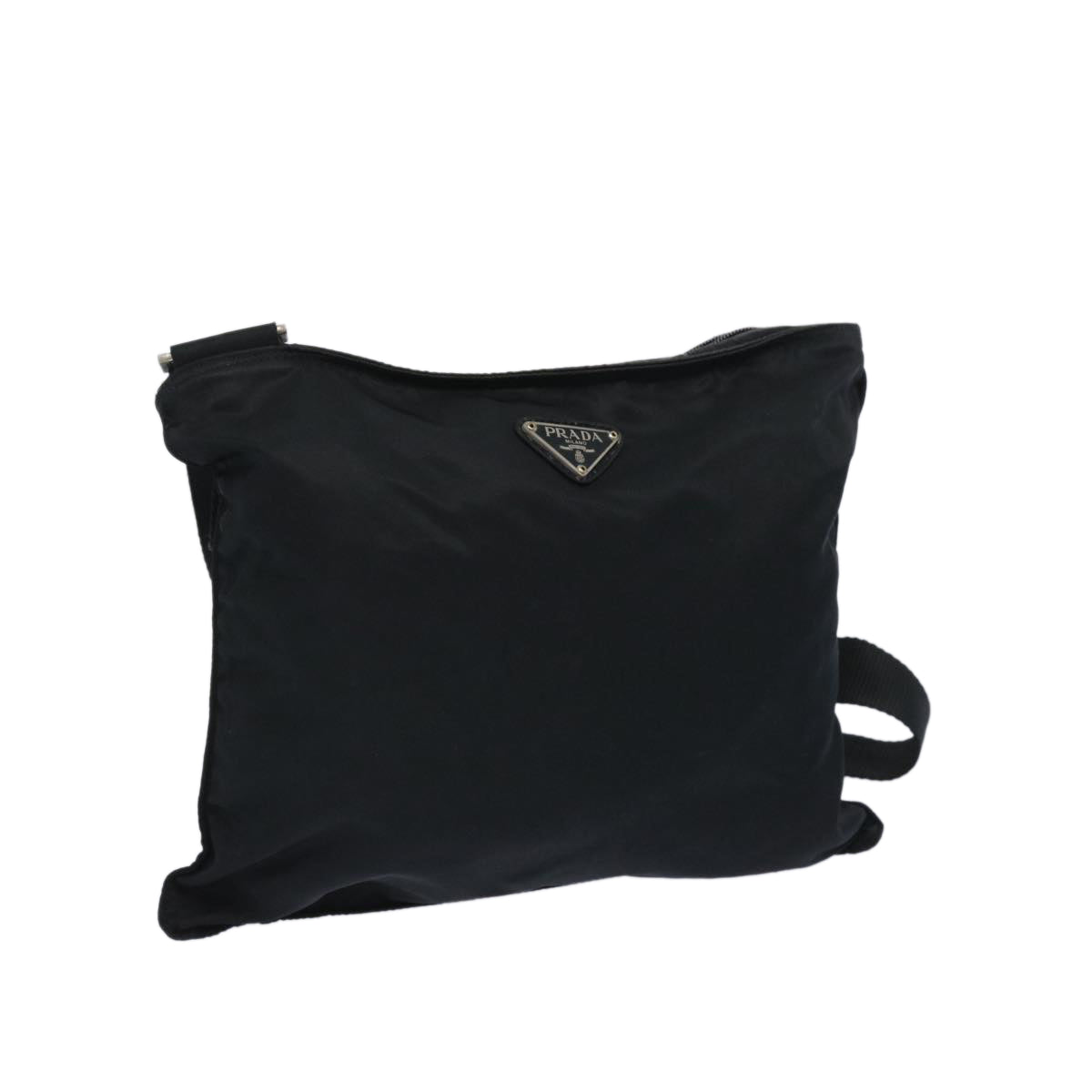 PRADA Shoulder Bag Nylon Black Auth 66134