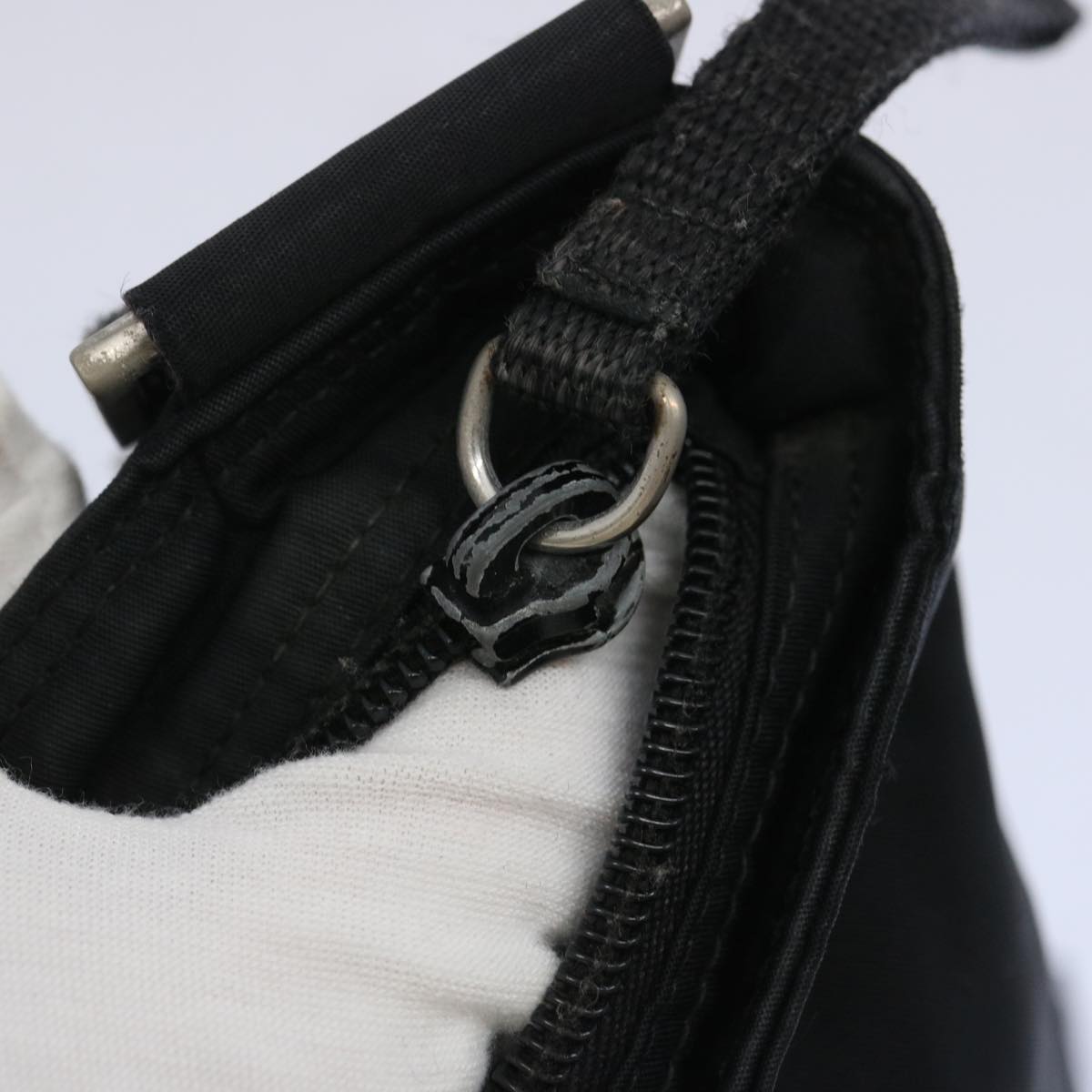 PRADA Shoulder Bag Nylon Black Auth 66134