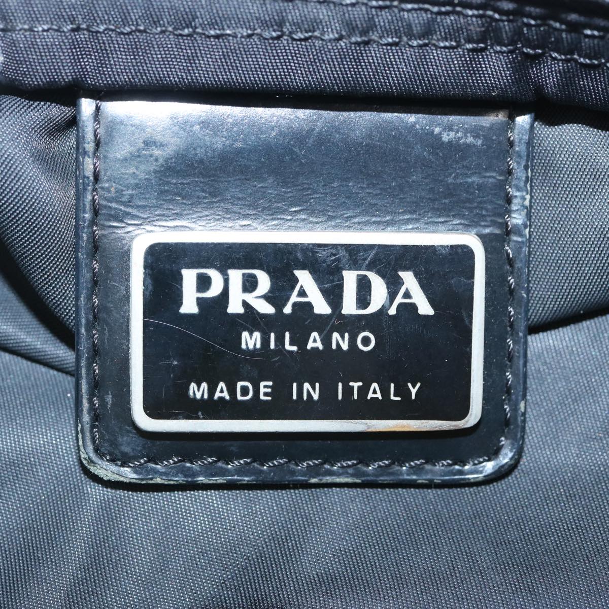 PRADA Shoulder Bag Nylon Black Auth 66134