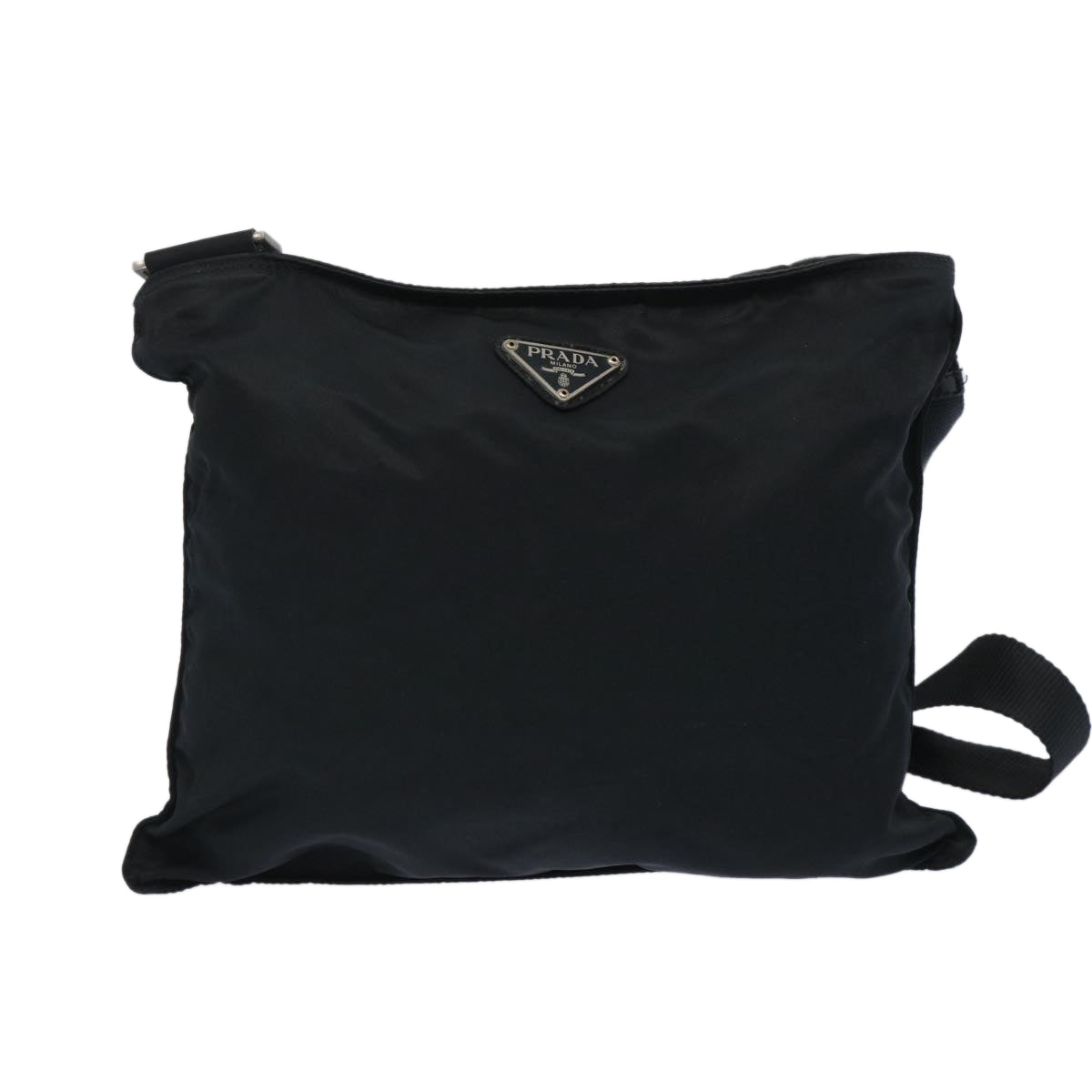 PRADA Shoulder Bag Nylon Black Auth 66134