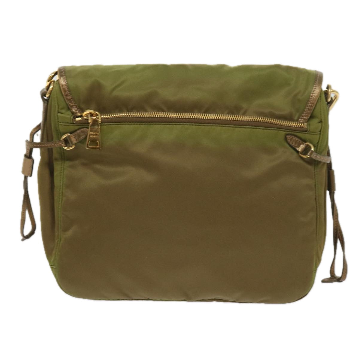 PRADA Shoulder Bag Nylon Khaki Auth 66138 - 0