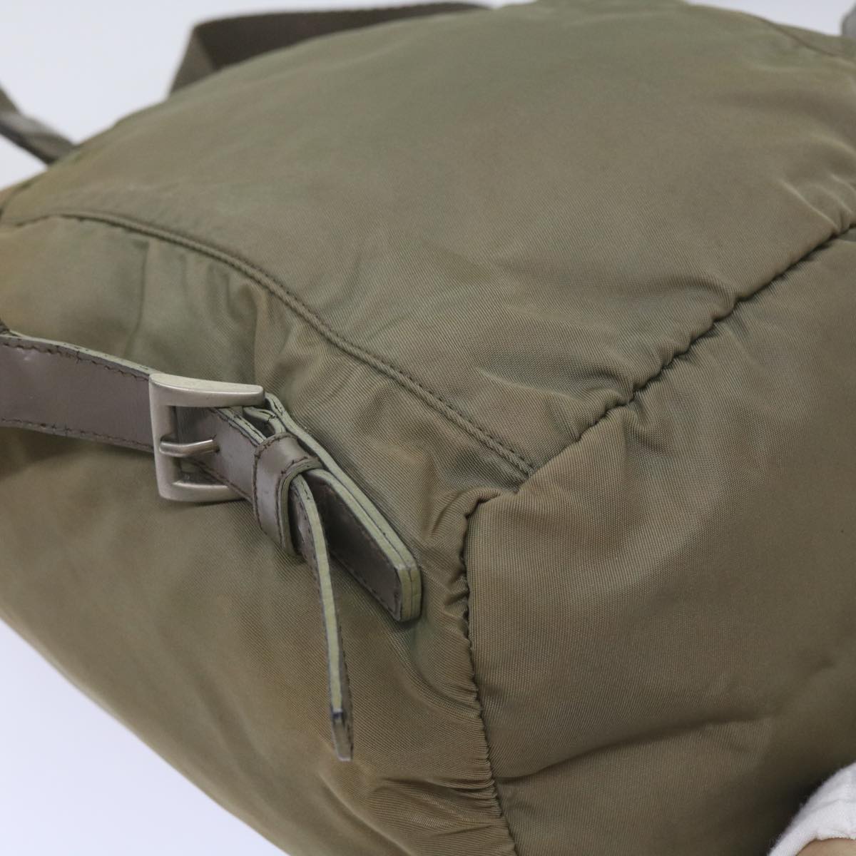 PRADA Backpack Nylon Beige Auth 66139