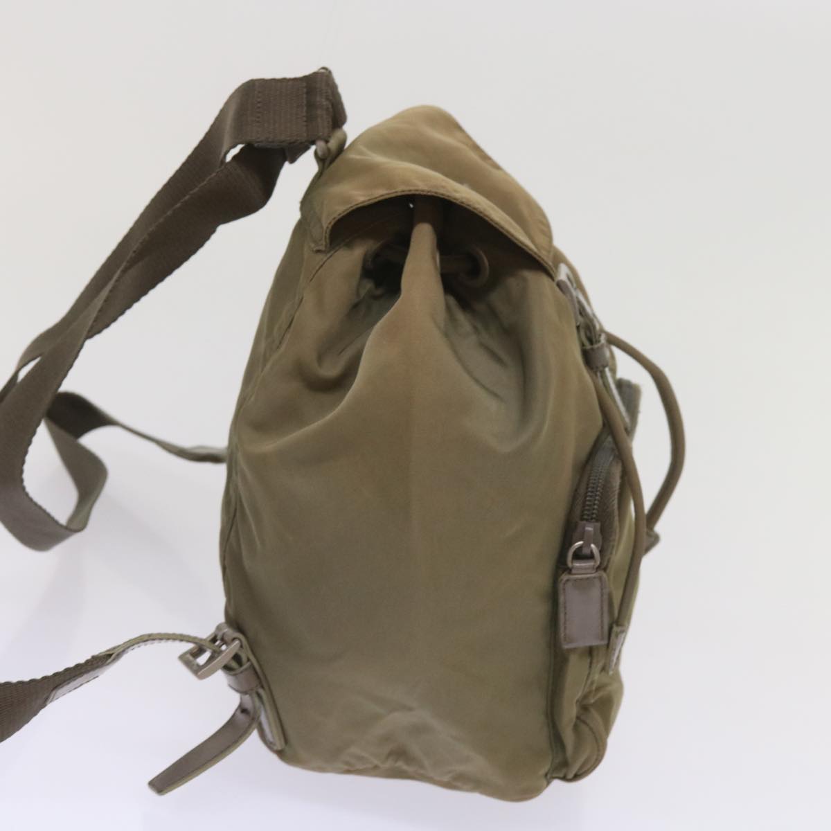 PRADA Backpack Nylon Beige Auth 66139