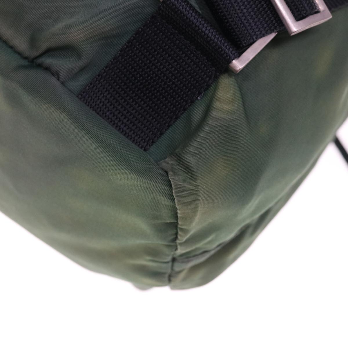 PRADA Backpack Nylon Green Auth 66140