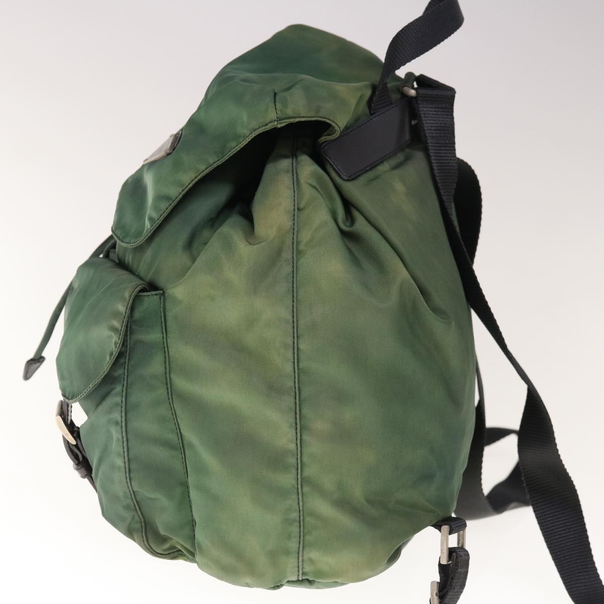 PRADA Backpack Nylon Green Auth 66140