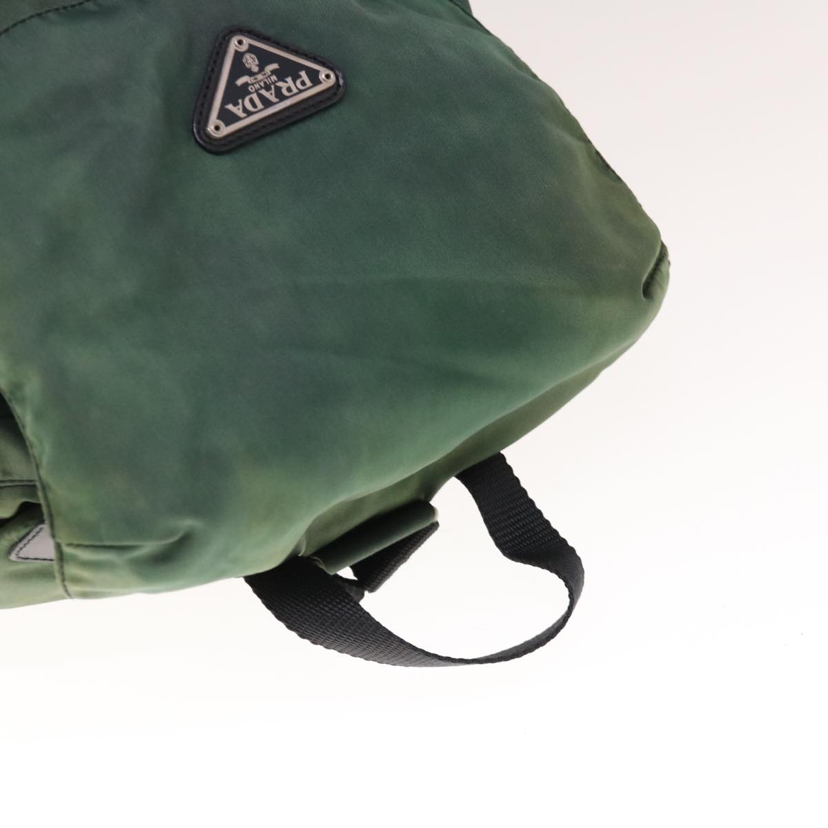 PRADA Backpack Nylon Green Auth 66140