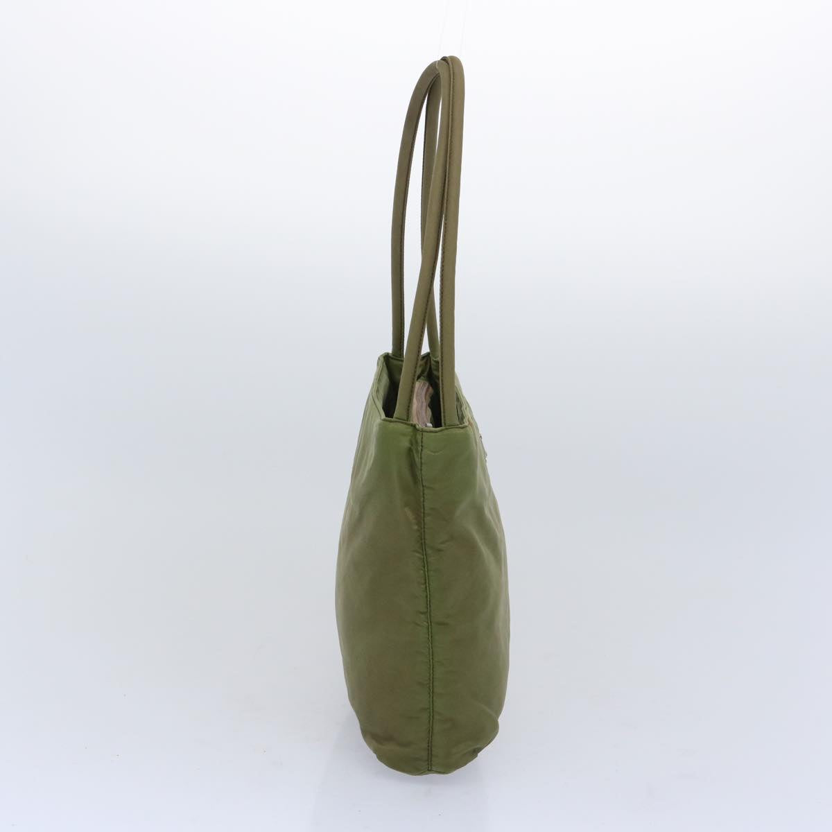PRADA Hand Bag Nylon Khaki Auth 66141