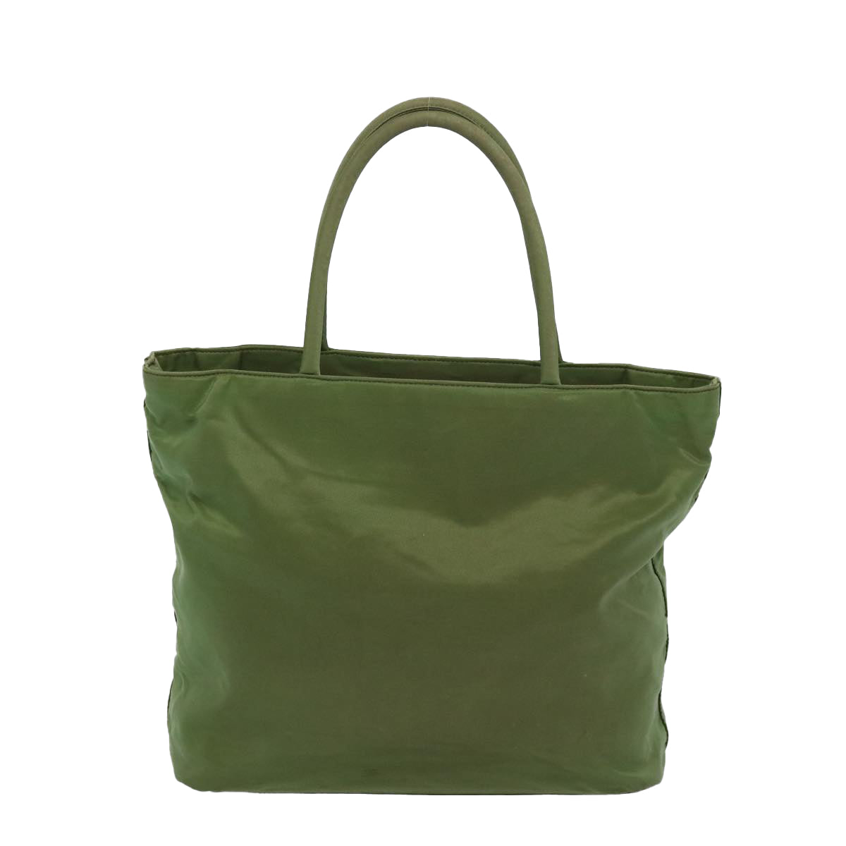 PRADA Hand Bag Nylon Green Auth 66142 - 0