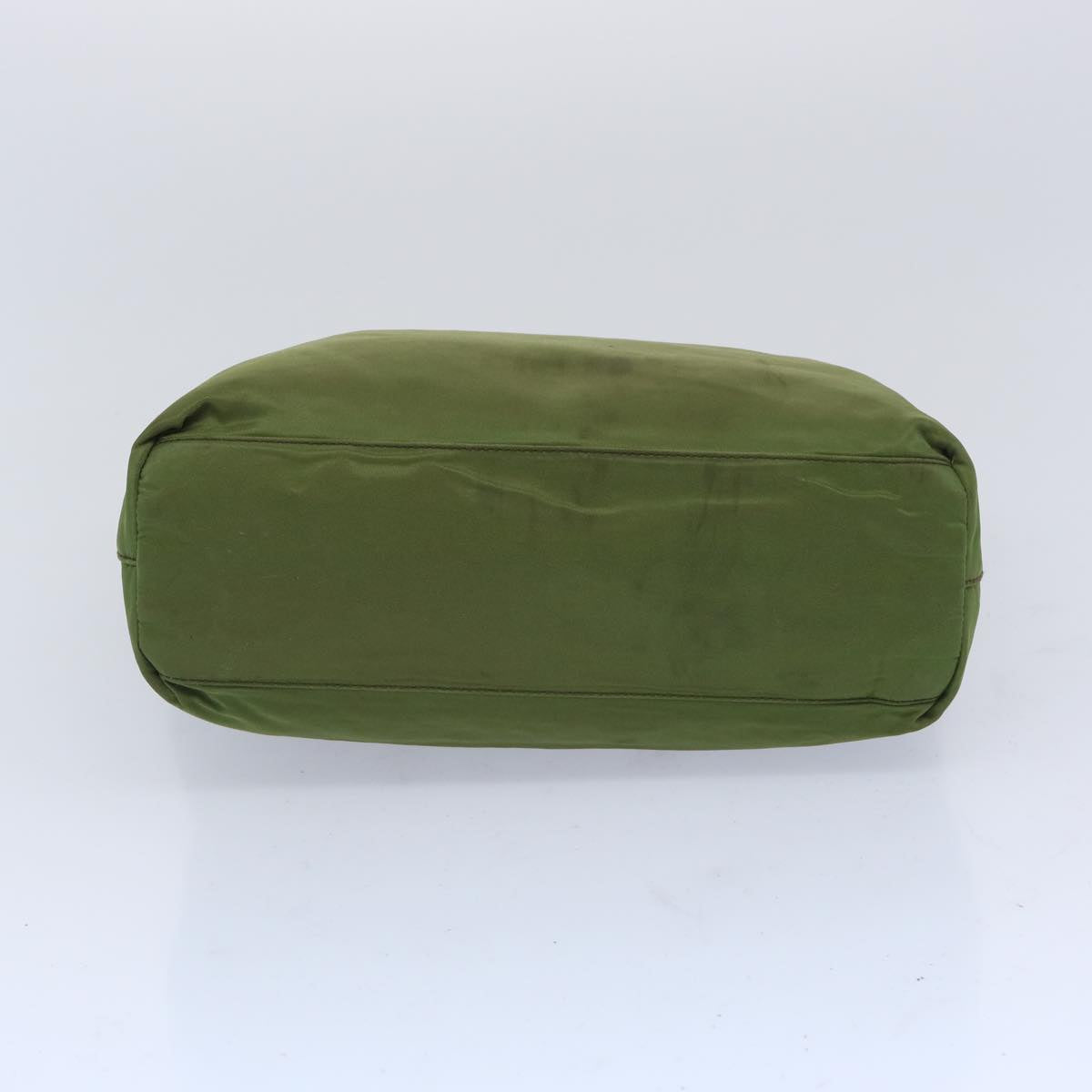 PRADA Hand Bag Nylon Green Auth 66142