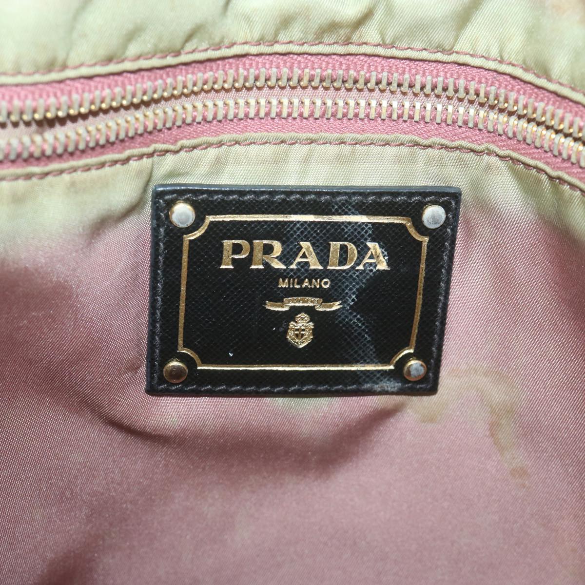 PRADA Tote Bag Nylon Black Auth 66143