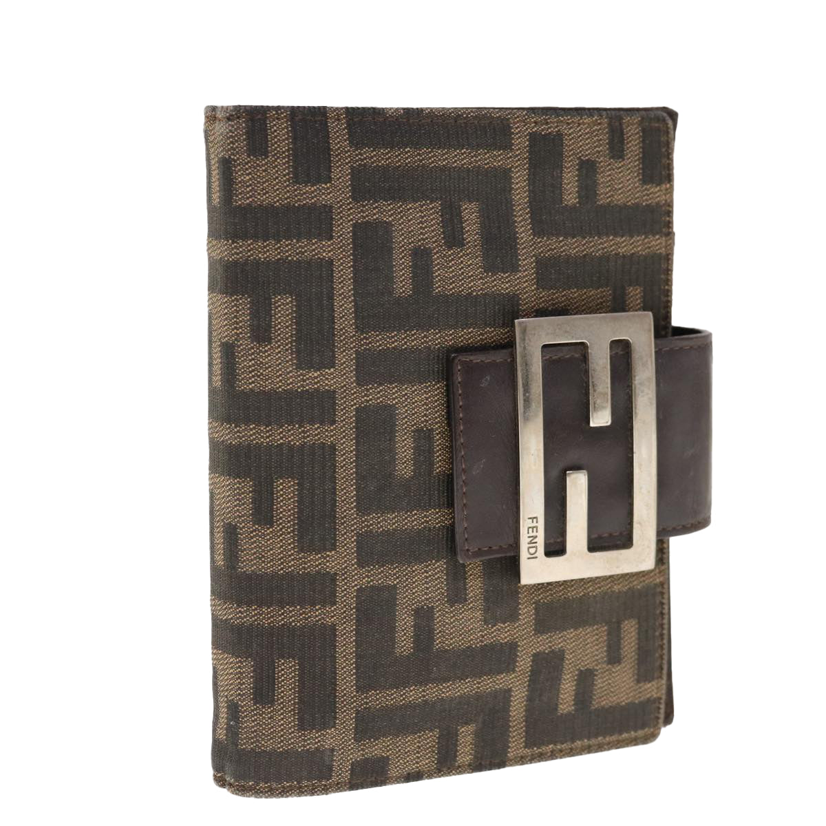 FENDI Zucca Canvas Day Planner Cover Brown Auth 66144