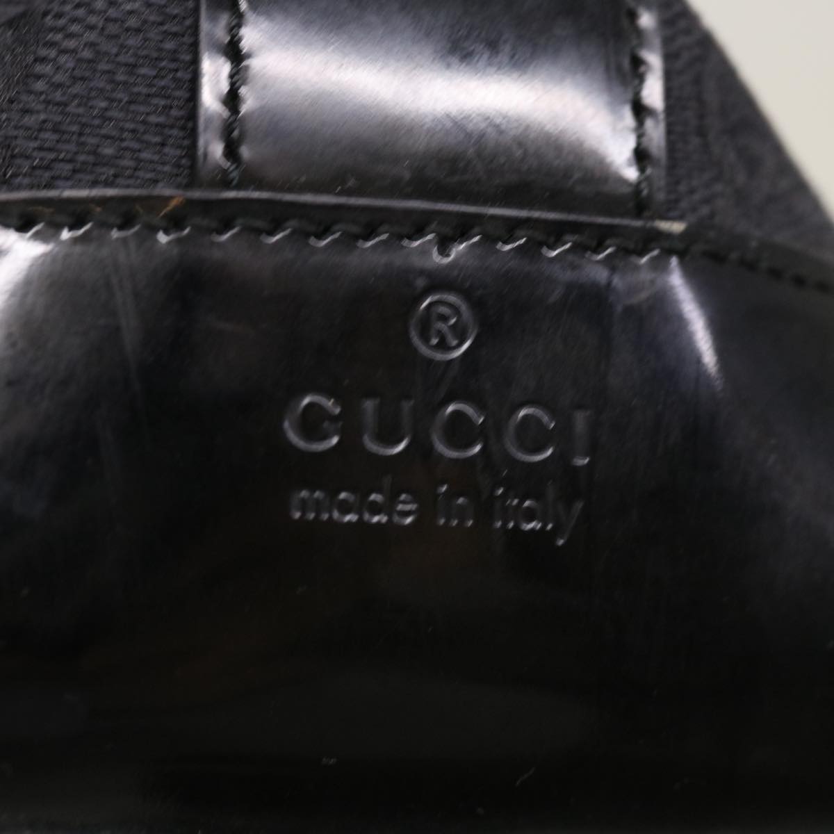 GUCCI GG Canvas Shoulder Bag Black Auth 66147