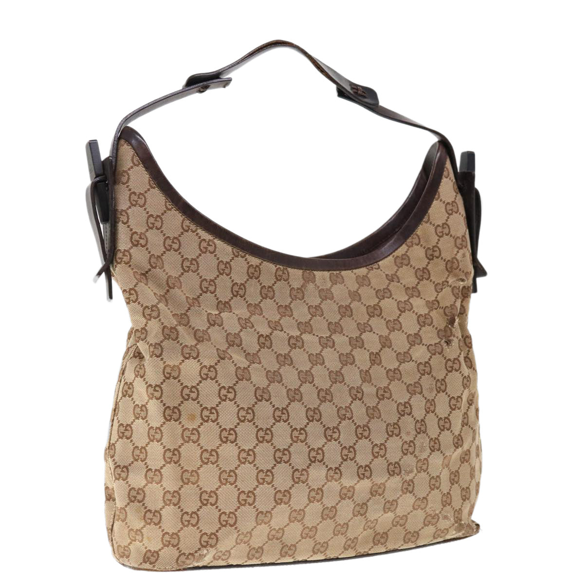 GUCCI GG Canvas Shoulder Bag Beige 106242 Auth 66149